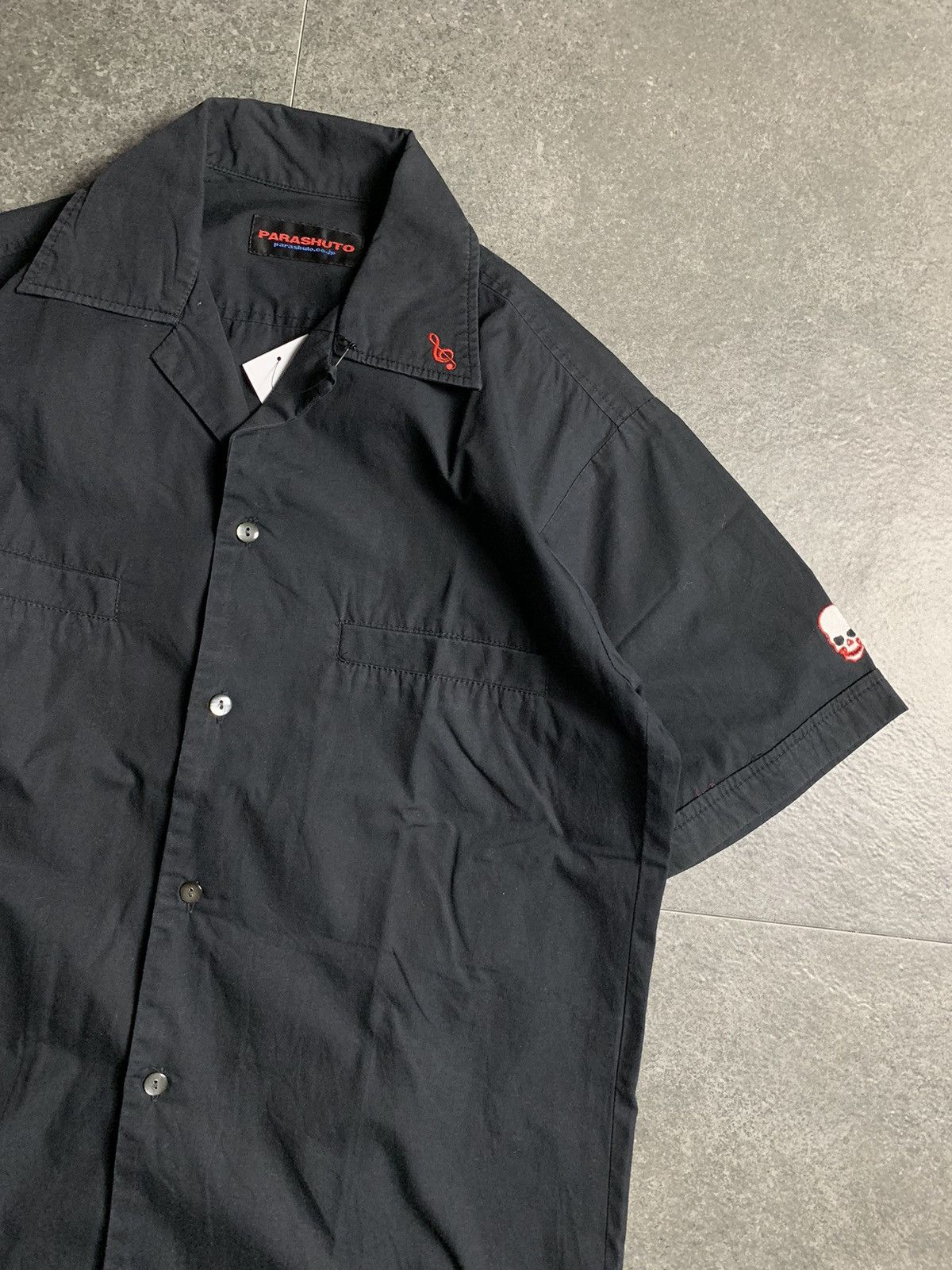 Hysteric Glamour × Japanese Brand × Seditionaries 2000s Parashuto Skull Cuban Collar Shirt Size US M / EU 48-50 / 2 - 4 Thumbnail