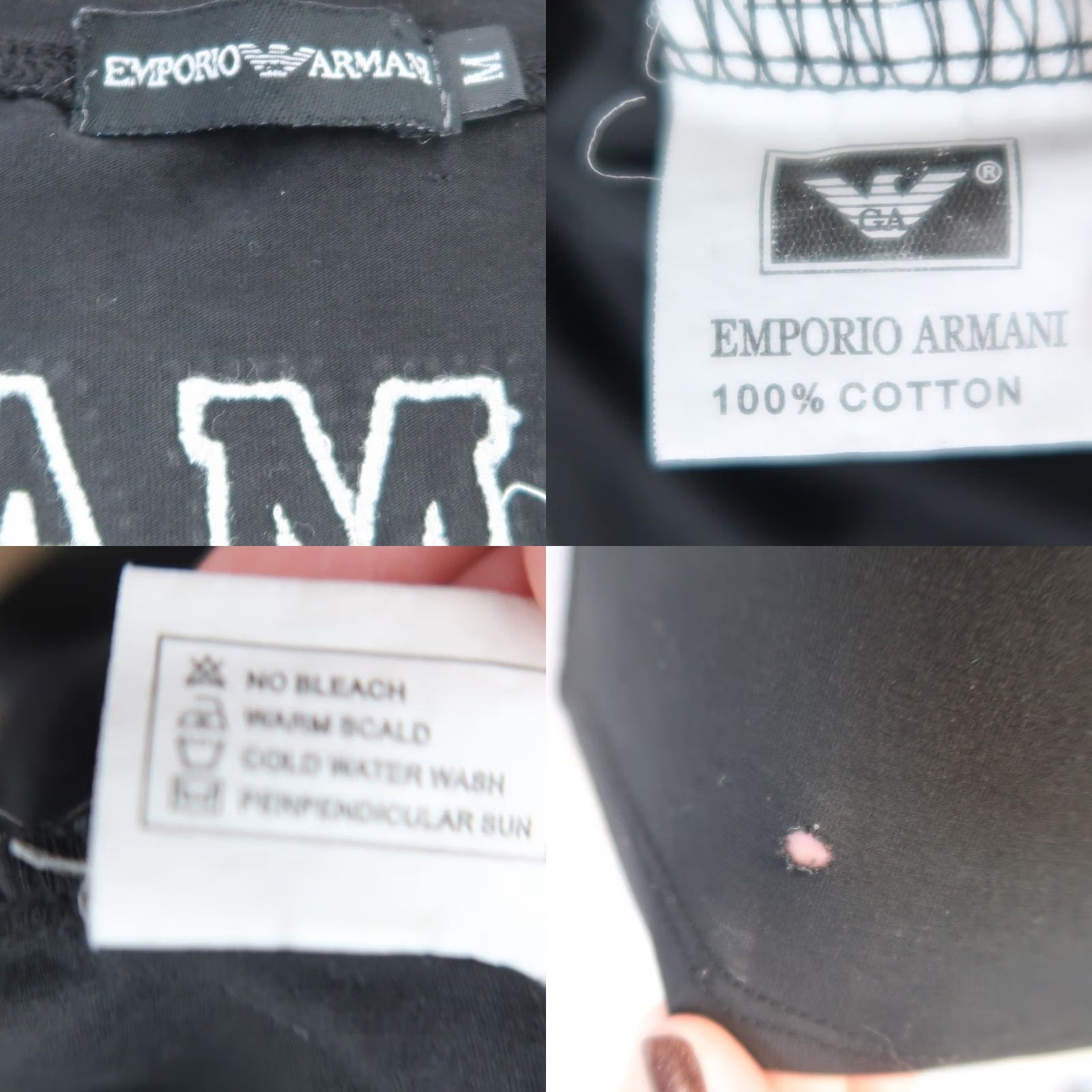 Emporio Armani VINTAGE Emporio Armani Rhinestone Logo T-Shirt Black M Women Short Sleeve Crew Neck Camisole Graphic Size M / US 6-8 / IT 42-44 - 8 Thumbnail
