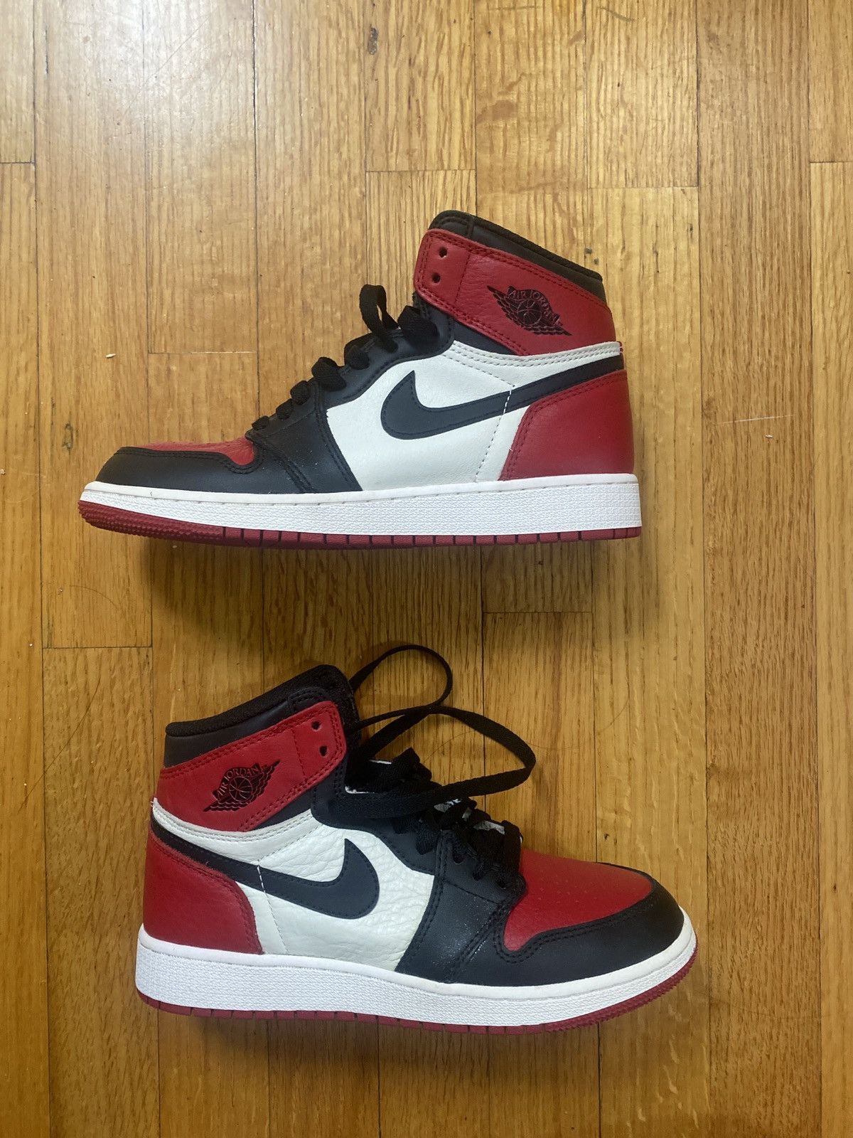 Jordan Brand × Nike Air Jordan 1 Bred Toe Size US 5.5 / EU 38 - 3 Thumbnail