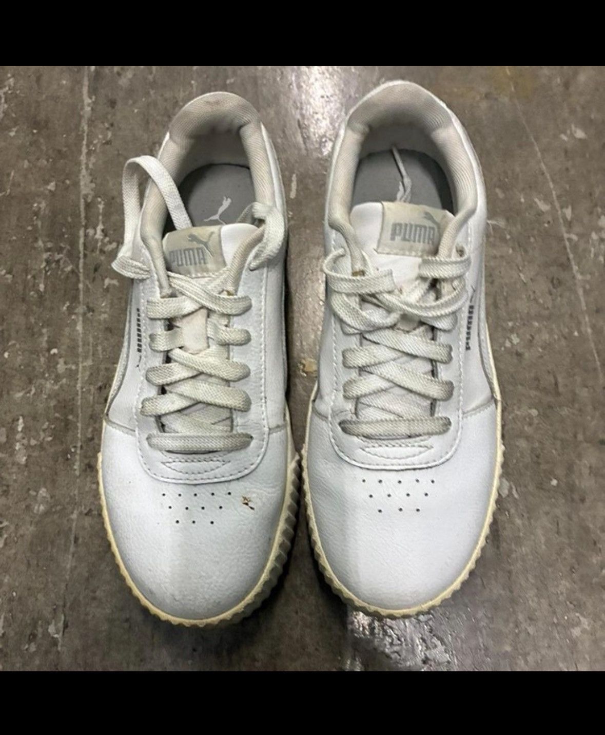 Puma PUMA Women’s Low Top Lace Up Solid White Athletic Casual 8 Size US 8.5 / IT 38.5 - 6 Thumbnail