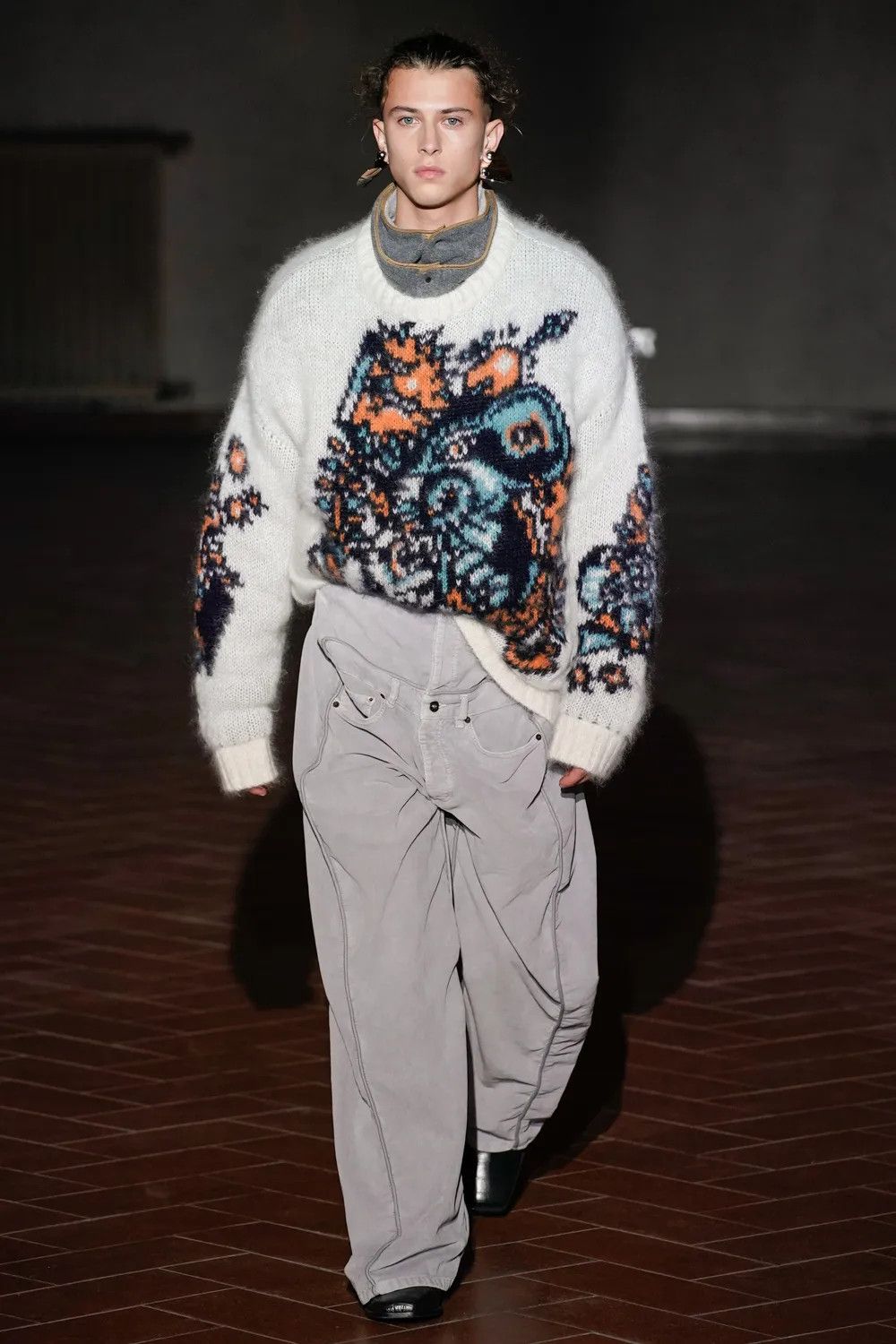 Y/Project Y/Project A/W 2019 sample oversized jacquard mohair sweater Size US XS / EU 42 / 0 - 2 Thumbnail