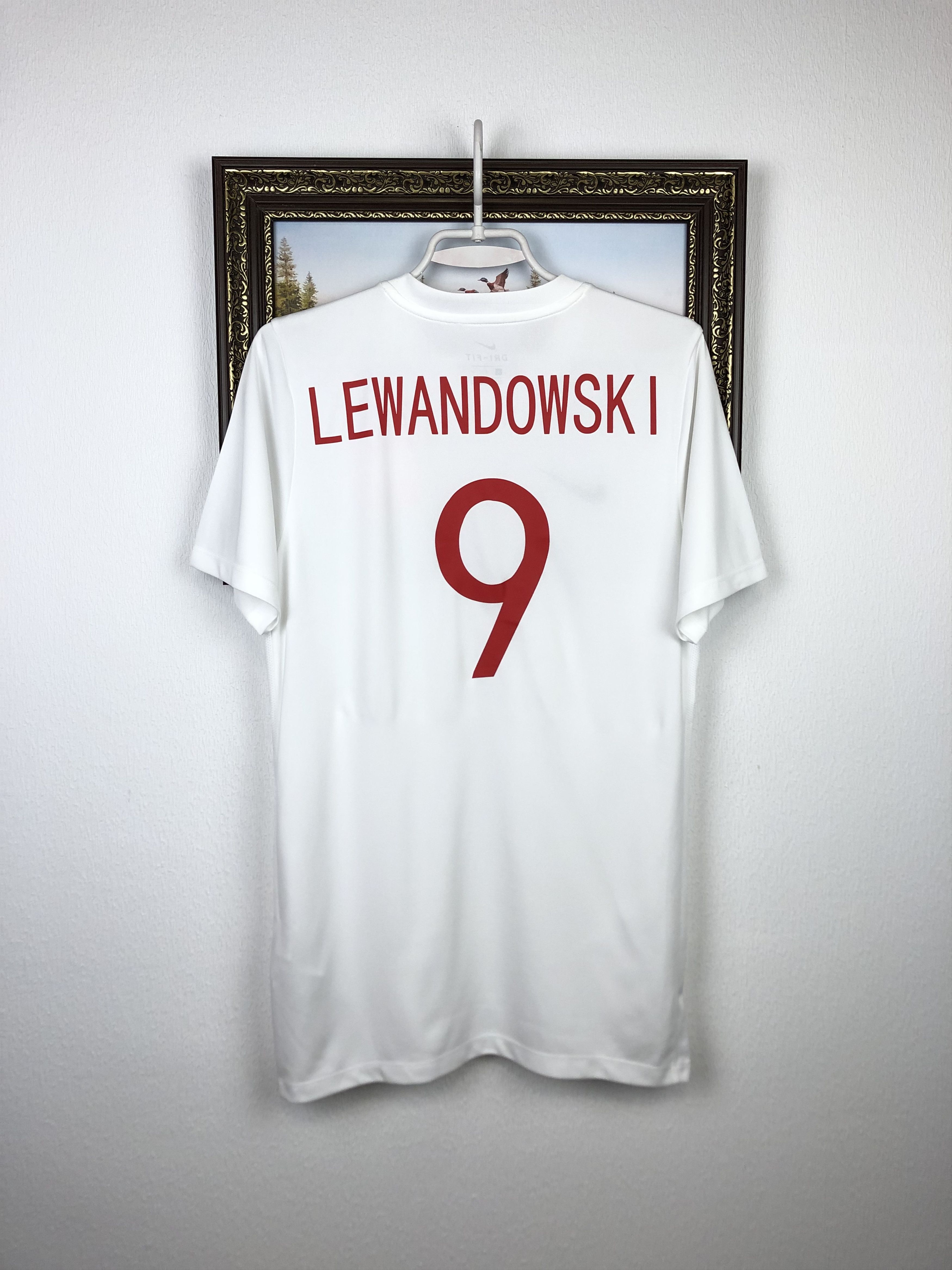 Nike Poland football shirt Soccer Nike Lewandowski Jersey Tee Size US S / EU 44-46 / 1 - 9 Thumbnail