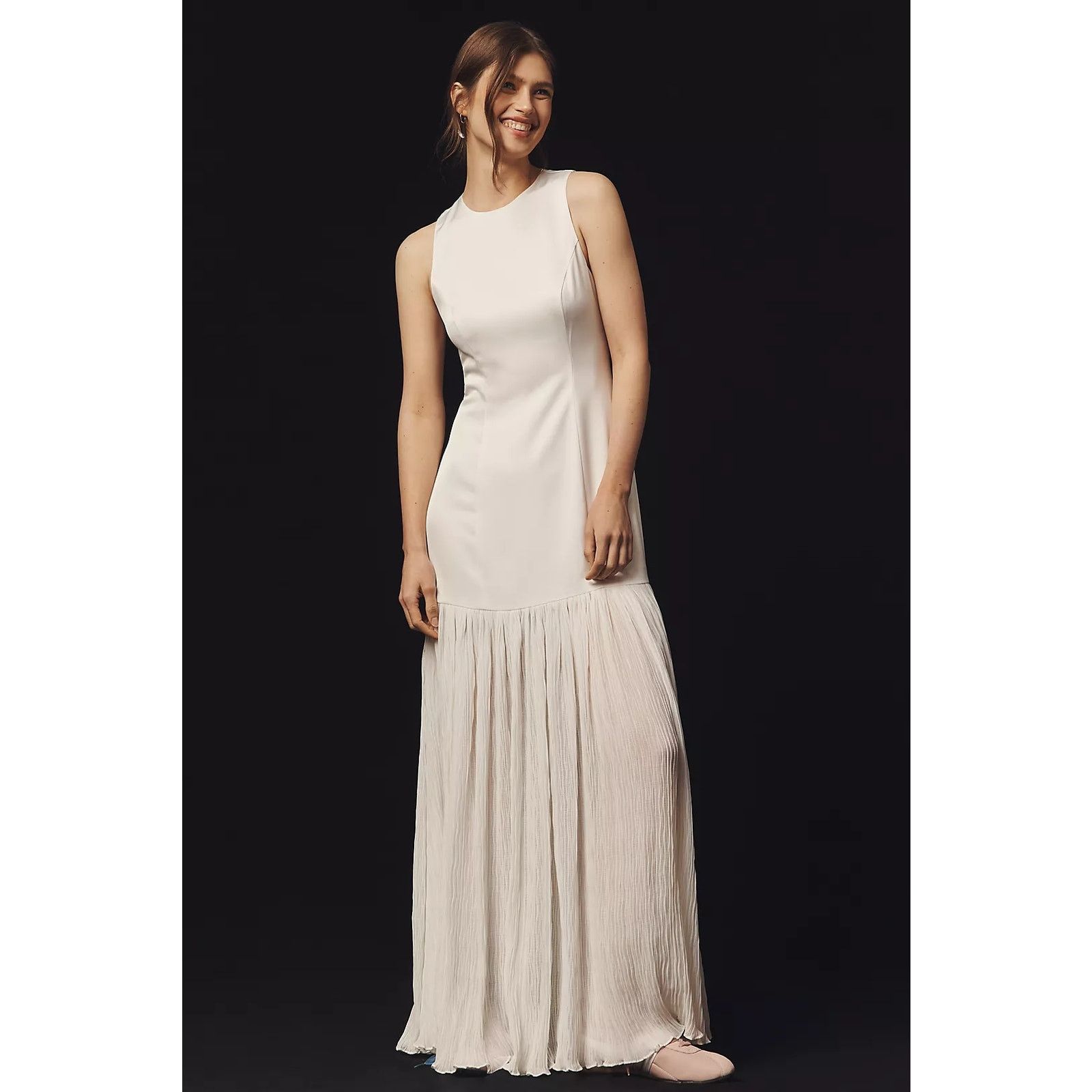 Anthropologie New ALIGNE Zane Sleeveless Sheer Skirt Maxi Dress $275 SZ 10 Size L / US 10 / IT 46 - 2 Thumbnail
