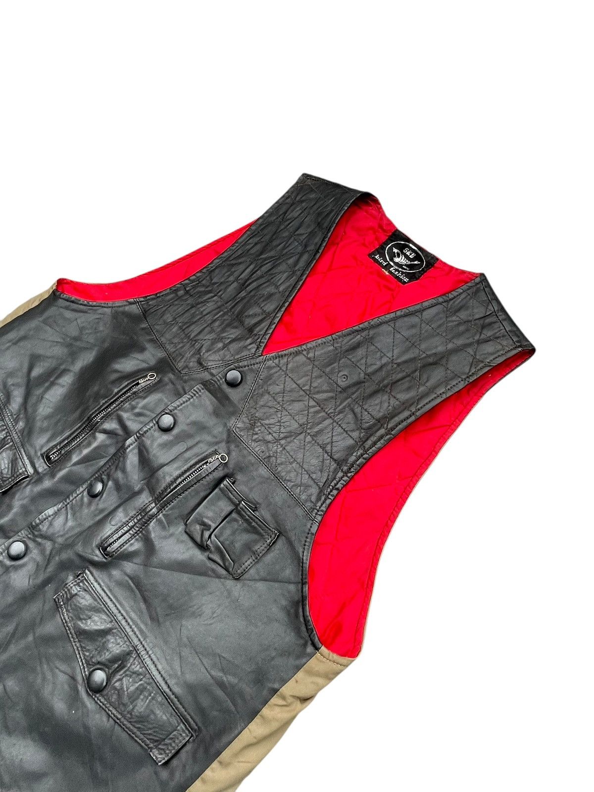Japanese Brand Vintage SKB Duck Brand Leather Vest Size US M / EU 48-50 / 2 - 2 Thumbnail