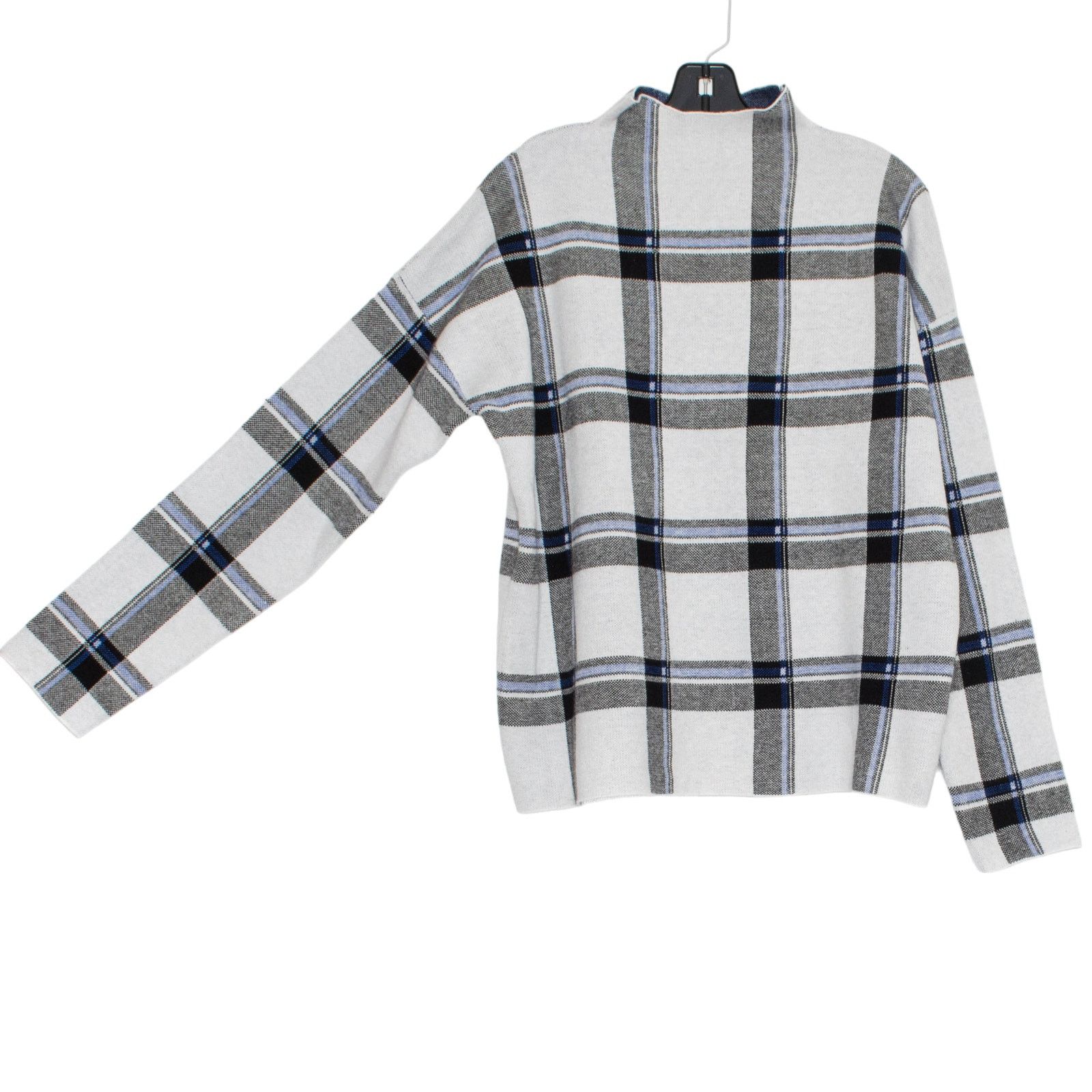 Elie Tahari Tahari Sweater Plaid Mock Neck XL Quiet Luxury Minimalist Size XL / US 12-14 / IT 48-50 - 2 Thumbnail