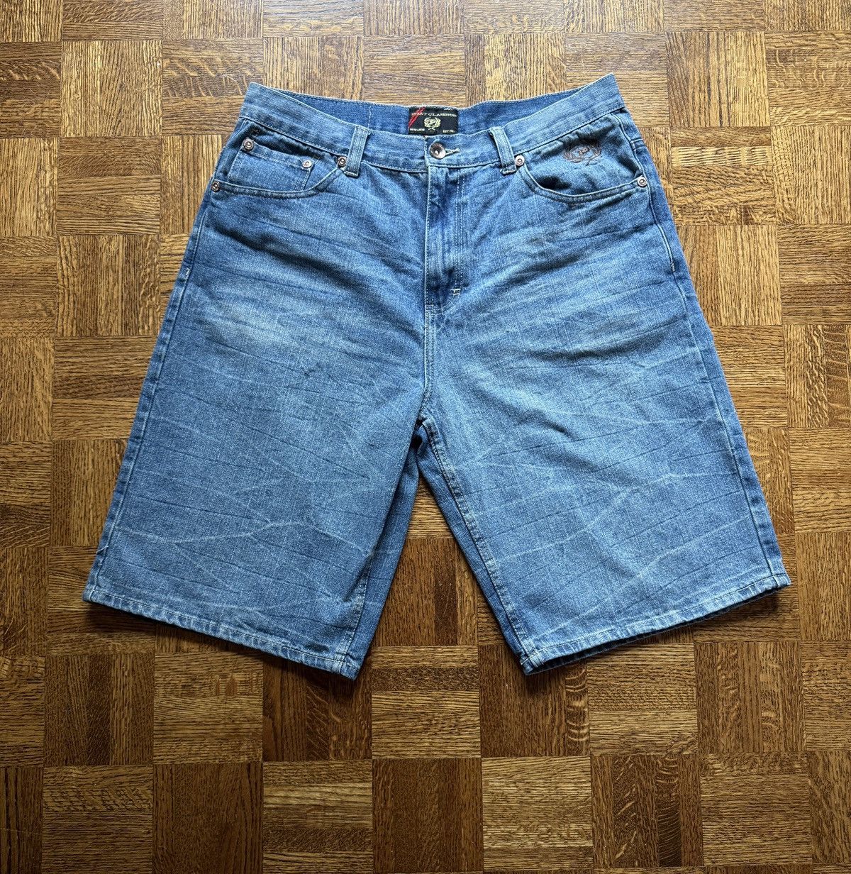 Phat Farm Vintage Y2K Phat Farm Baggy Embroidered Denim Shorts Size US 36 / EU 52 - 2 Thumbnail