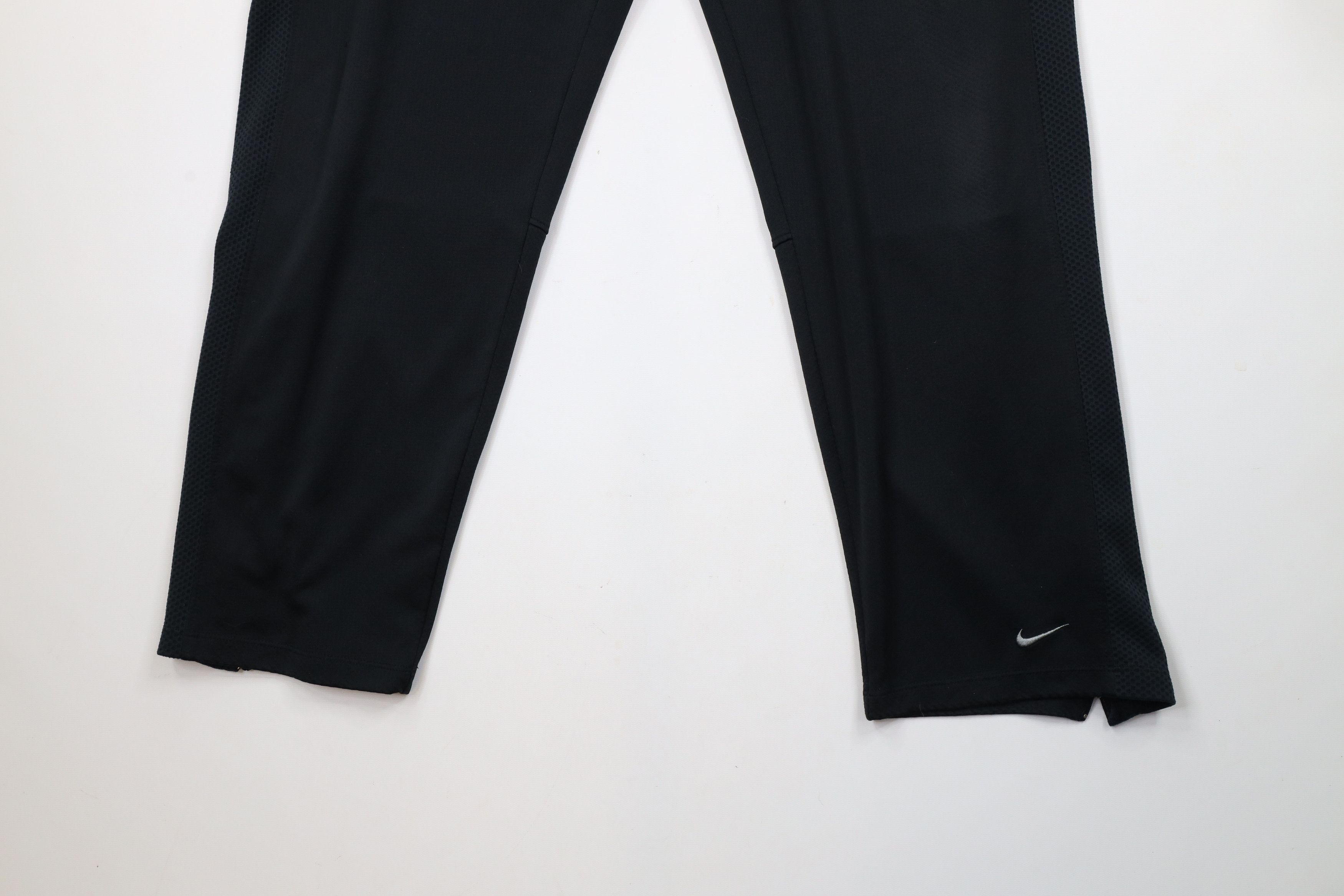 Nike × Vintage Vintage Nike Scott Mini Swoosh Knit Wide Leg Pants Black Size US 34 / EU 50 - 4 Thumbnail