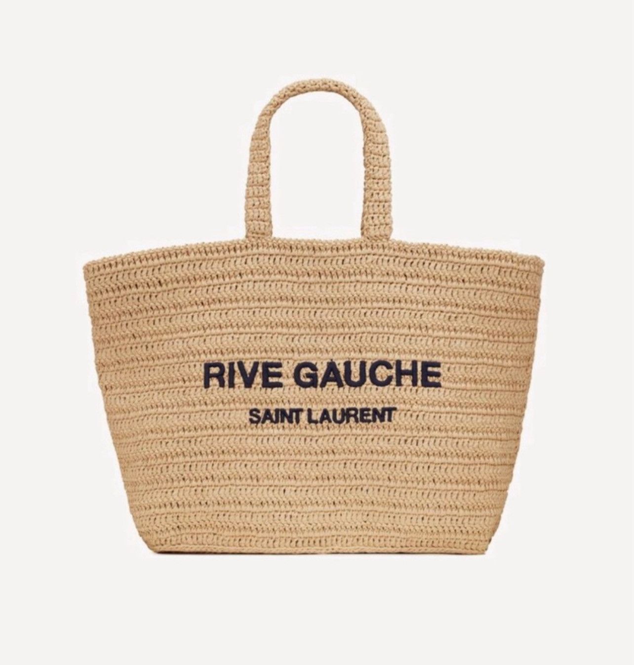 Saint Laurent Paris 🔥$2.9K🔥YSL Rive Gauche tote bag in raffia Size ONE SIZE - 1 Thumbnail