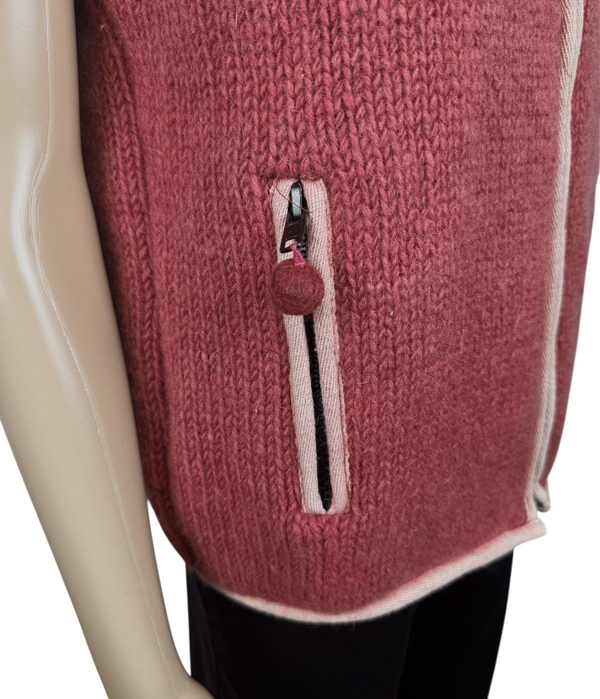 Other Pachamama Hand Knit Gilet Zip Vest Wool size S made in Nepal Size S / US 4 / IT 40 - 4 Thumbnail
