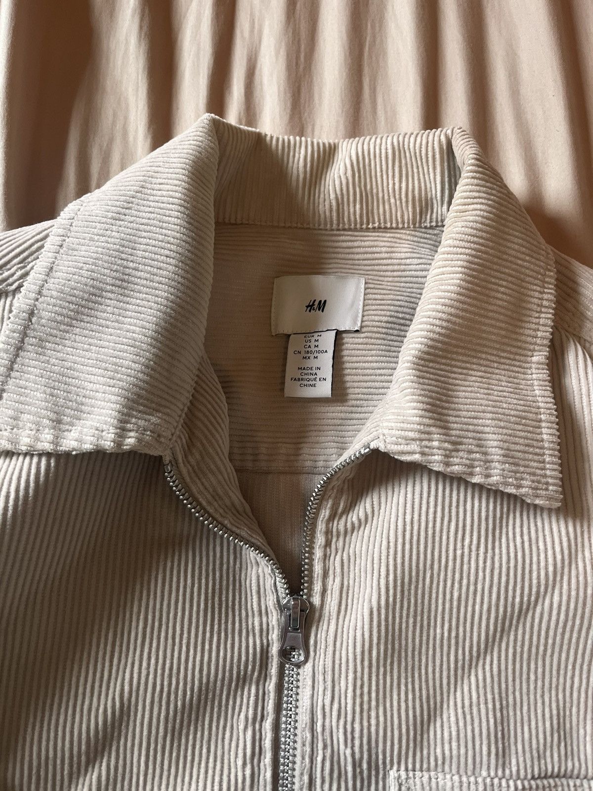 H&M H&M Beige/Cream Corduroy Jacket Size US M / EU 48-50 / 2 - 1 Thumbnail