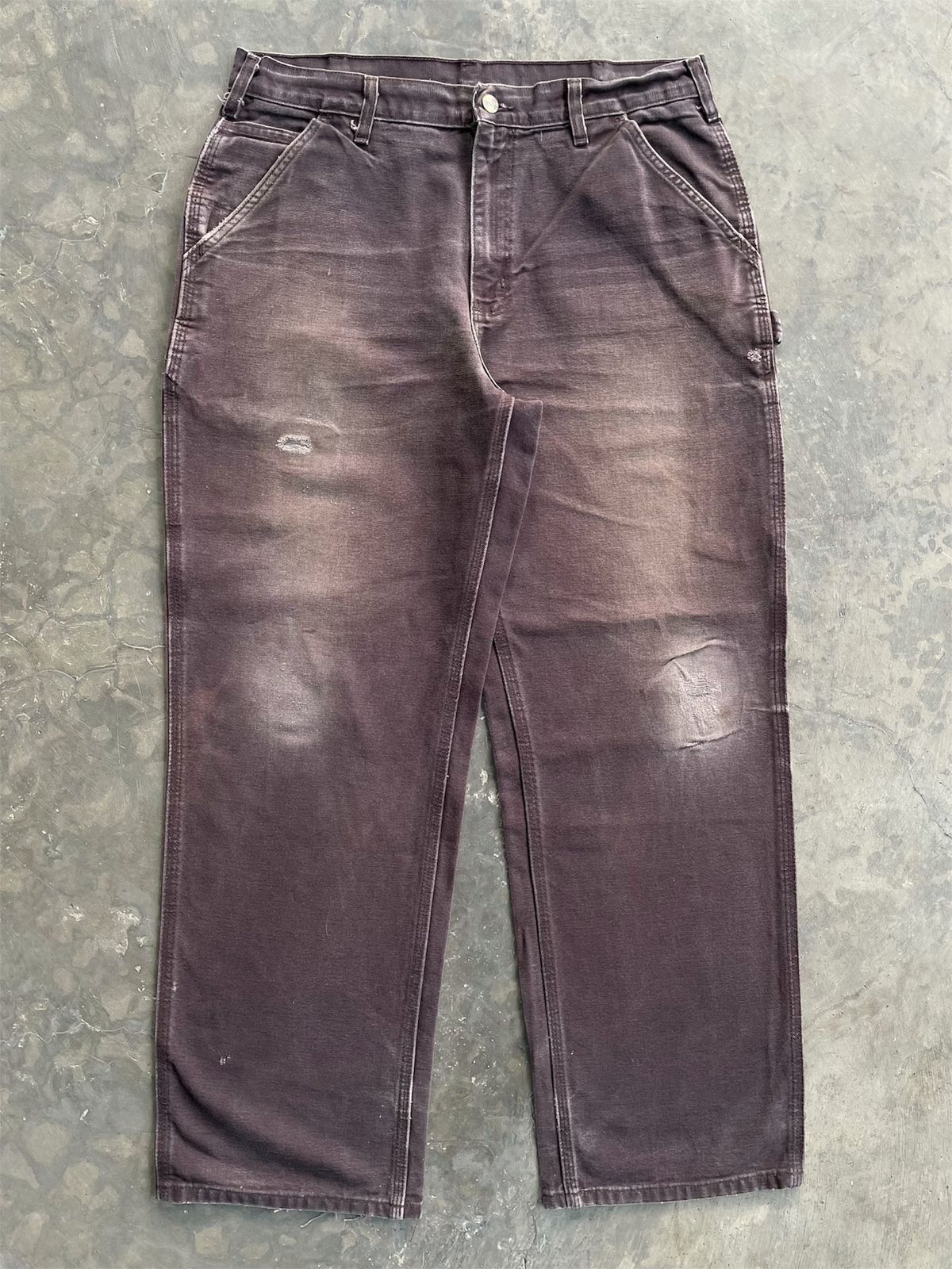 Carhartt ❤️‍🔥SOLD❤️‍🔥Vintage Faded Carhartt Carphenter Pant B11-DKB 🍫 Size US 34 / EU 50 - 2 Thumbnail