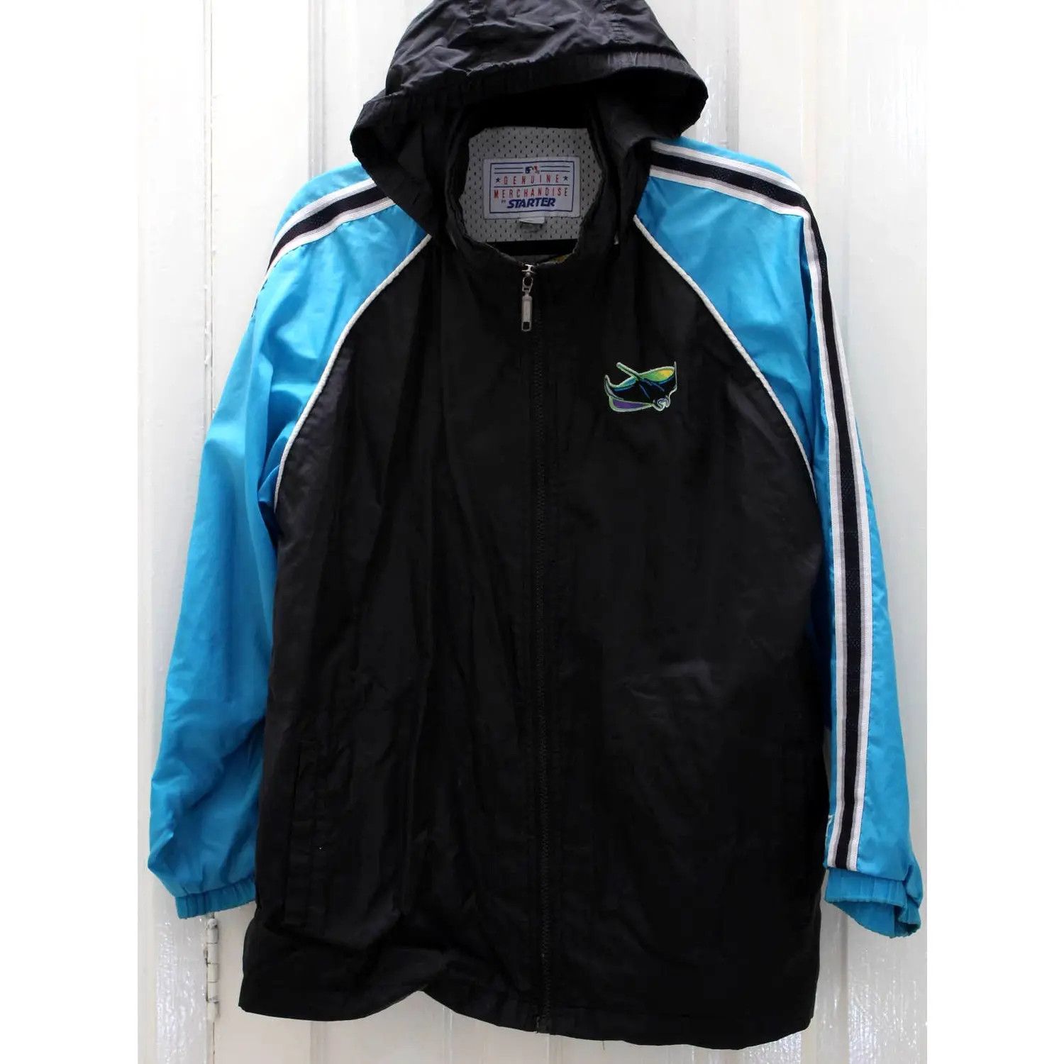 Tampa Bay Devil Rays 90s STARTER windbreaker L black MLB vtg