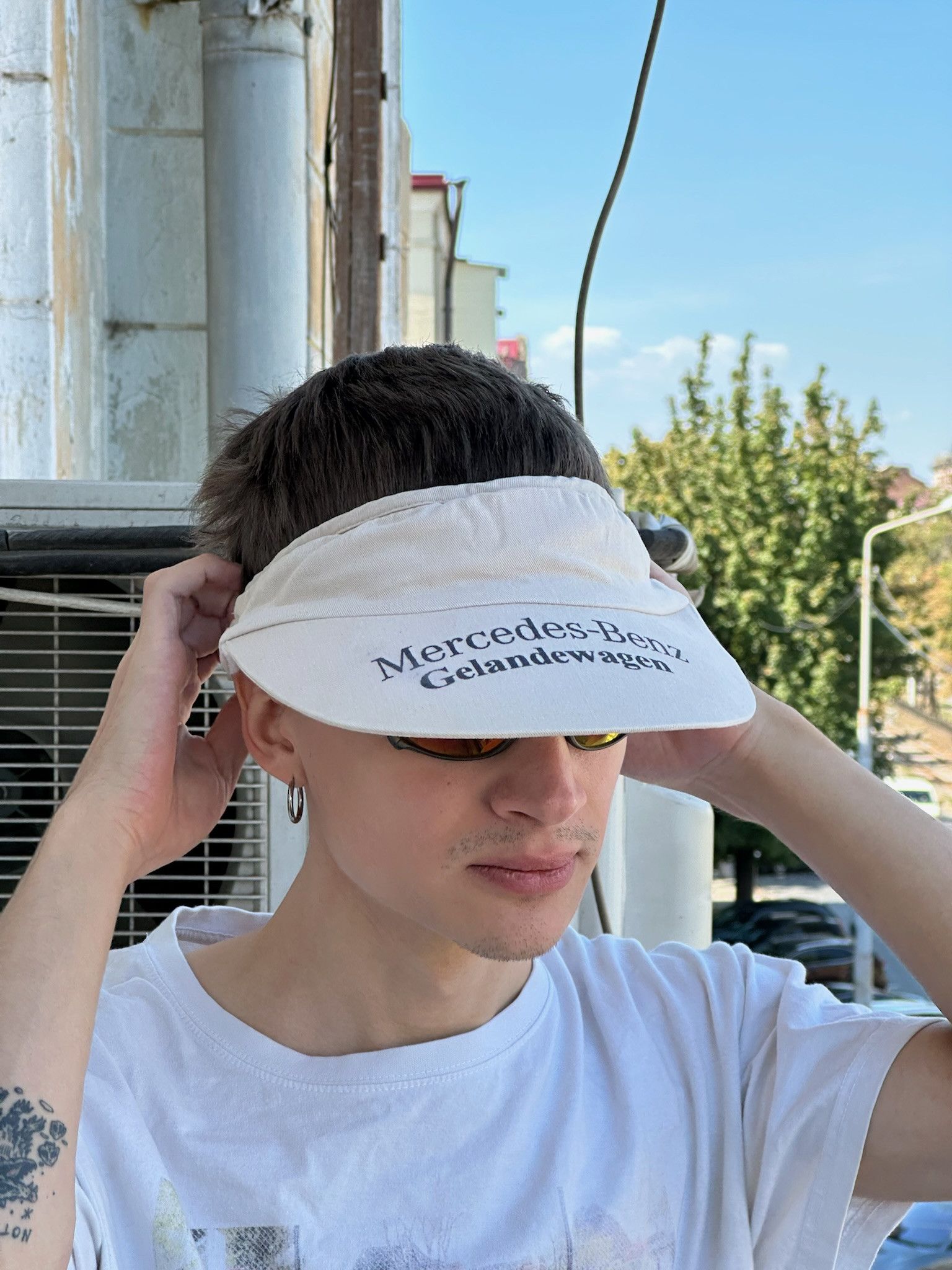 Mercedes-Benz Vintage Mercedes-Benz Gelandewagen Cap 90s tennis visor Size ONE SIZE - 6 Thumbnail