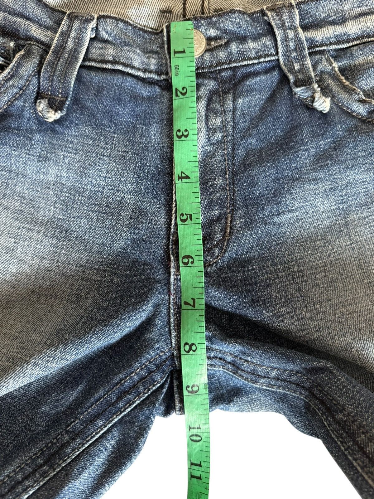 Tornado Mart Flared Jeans Plastic Boy Gly USA Made Nice Design Denim Size US 33 - 11 Thumbnail