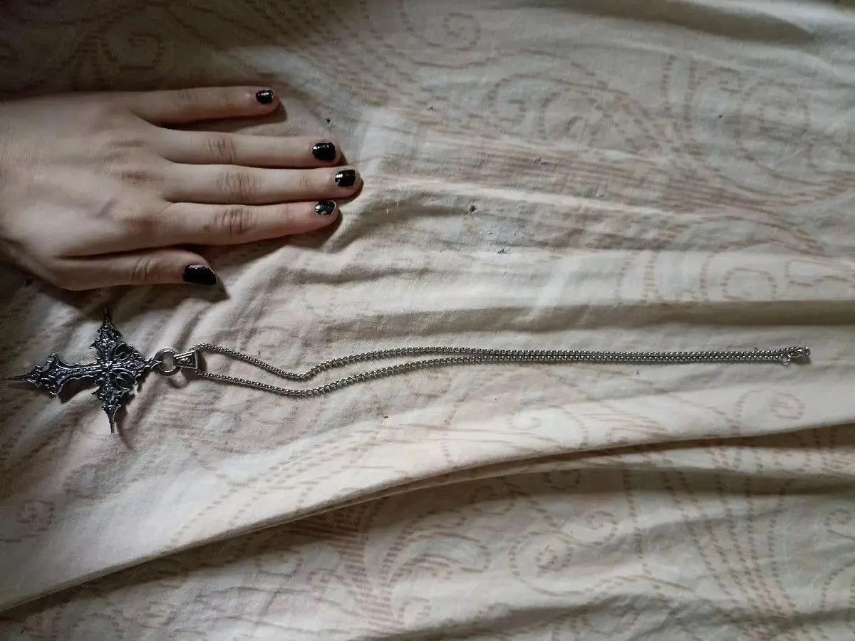 Japanese Brand Gothic Skeleton Cross Necklace Size ONE SIZE - 3 Thumbnail
