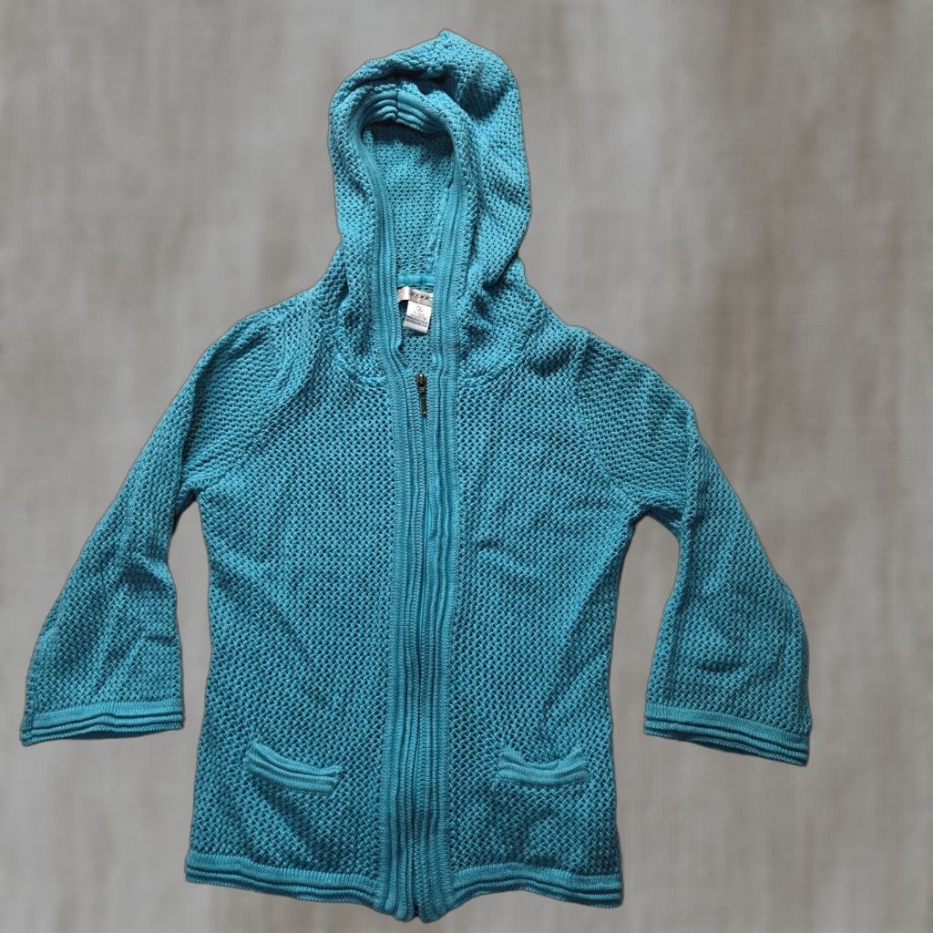 Vintage VINTAGE Jenni Women's Sweatshirt Hoodie Pullover S Small Blue Cotton Knit Casual Modern Size S / US 4 / IT 40 - 1 Thumbnail