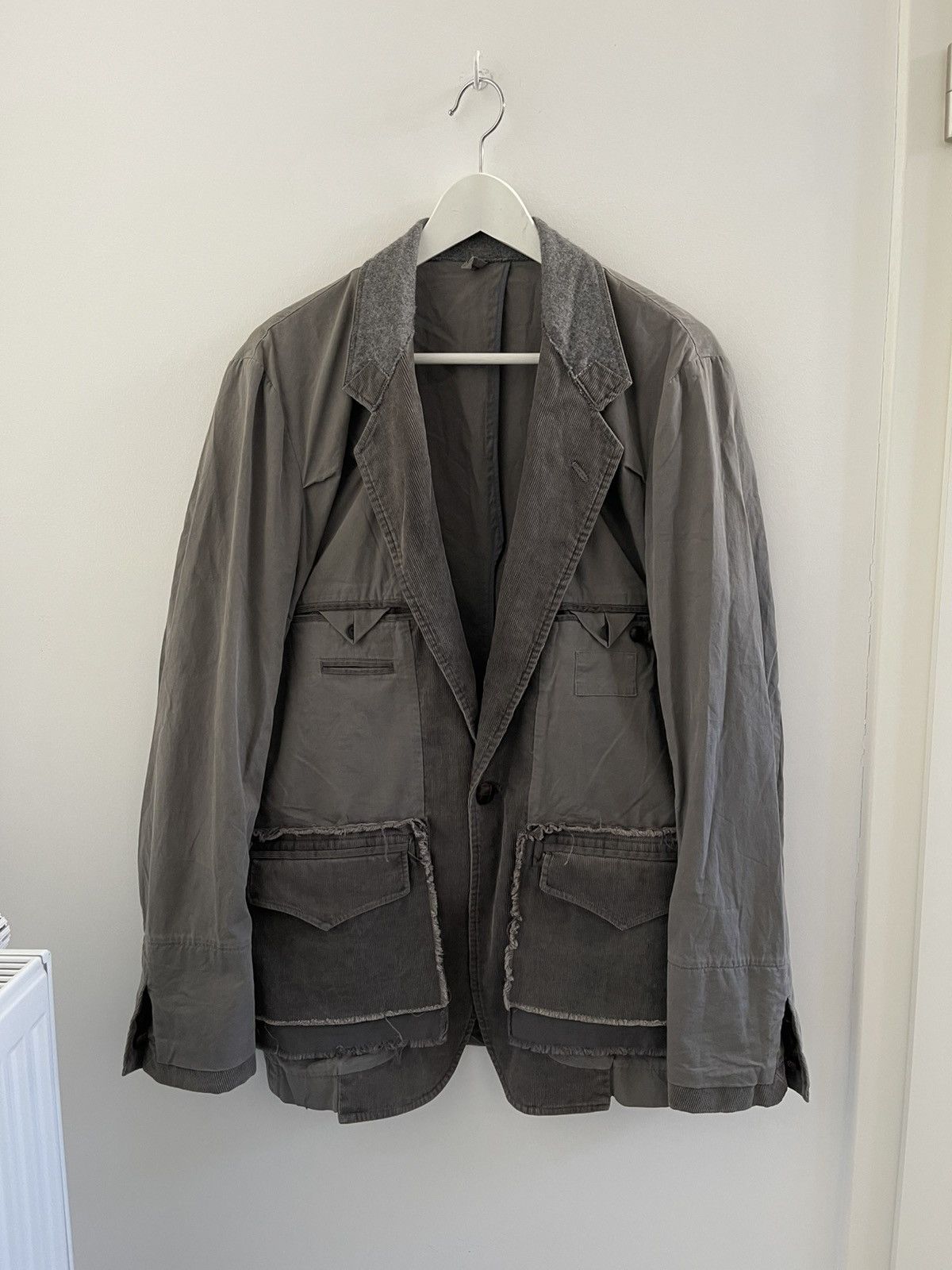 Maison MIHARA YASUHIRO Miharayasuhiro 00s Inside-Out Blazer With Corduroy Panels Size US M / EU 48-50 / 2 - 2 Thumbnail
