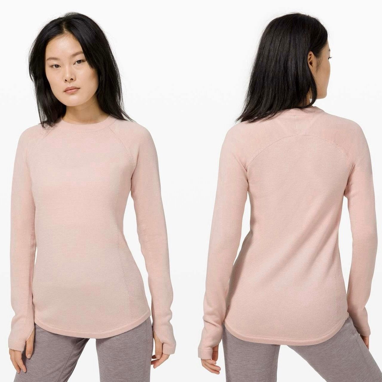 Lululemon Lululemon Sit In Lotus Sweater Cream Pink MerinoWool Sweater Size XS / US 0-2 / IT 36-38 - 13 Thumbnail