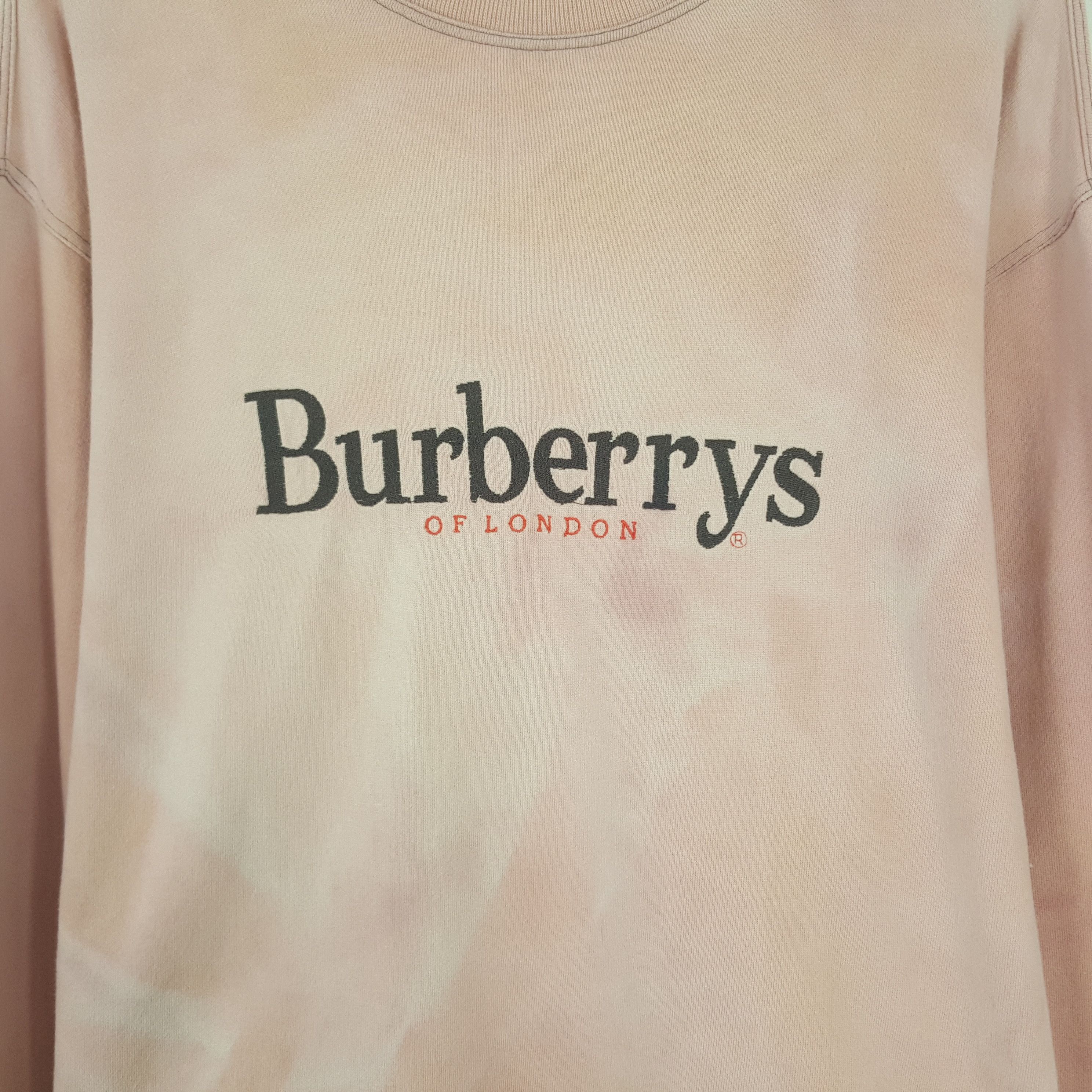 Burberry × Vintage Vintage Burberrys Acid Wash Embroidered Logo Sweatshirt Size US M / EU 48-50 / 2 - 2 Thumbnail