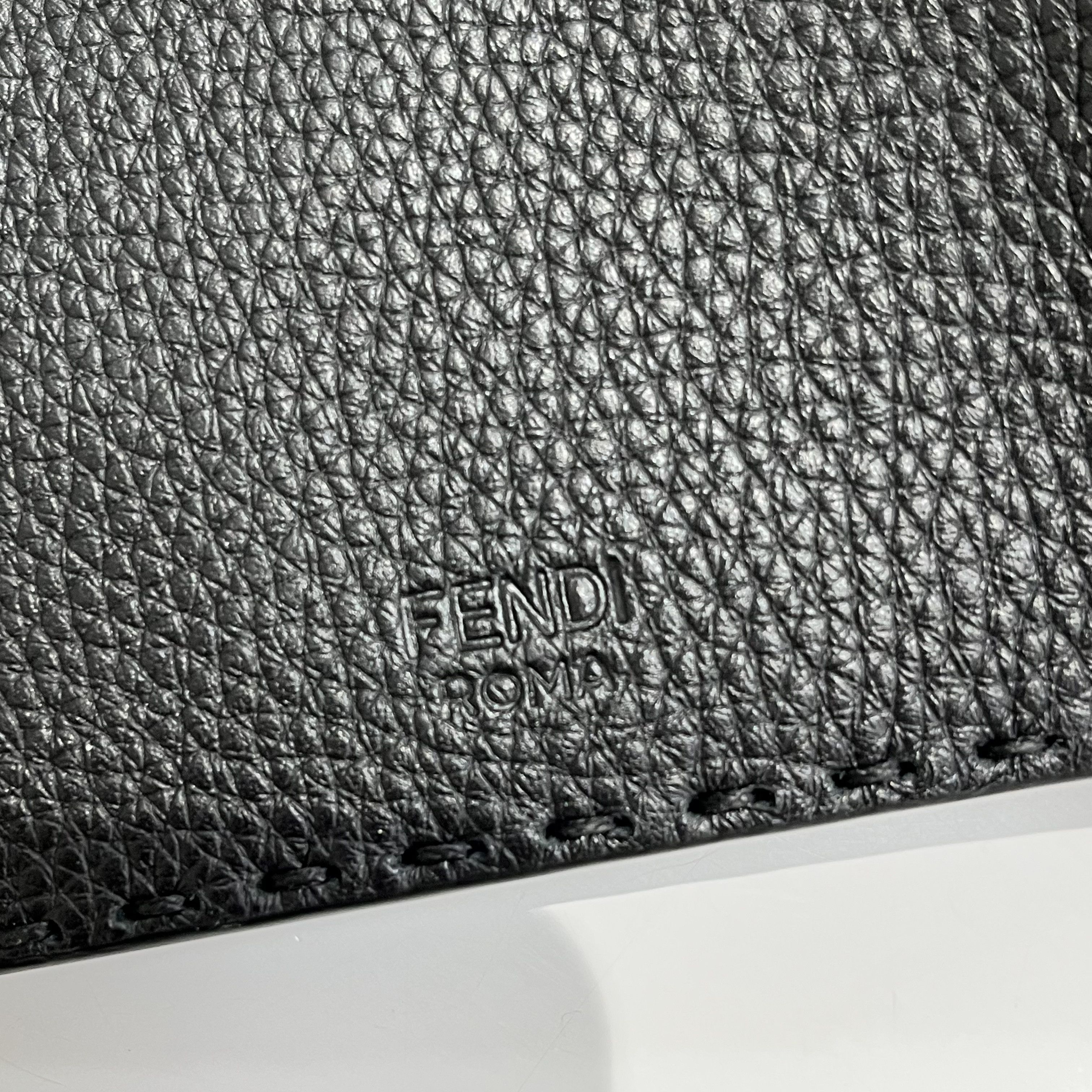Fendi Fendi Calf Cayman Leather Wallet Black/Yellow Size ONE SIZE - 8 Thumbnail