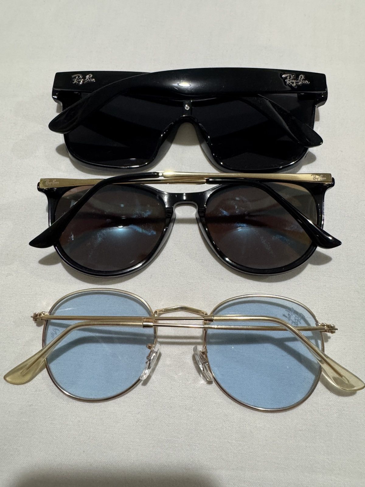 RayBan 3x vintage RAY-BAN BLUE LENS SUNGLASSES! *Estate Sale Find* Size ONE SIZE - 4 Thumbnail