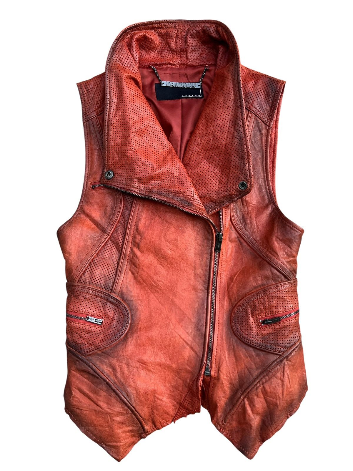Japanese Brand Tankus Metal Mudmax Gothic Lamb Leather Jacket Size US XS / EU 42 / 0 - 3 Thumbnail