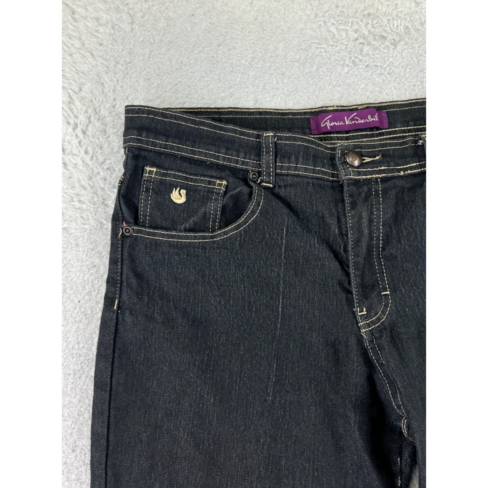 Gloria Vanderbilt Gloria Vanderbilt Shorts Womens 14 Black Cutoff Denim Jean Cotton Blend 32x13 Size 36" / US 14 / IT 50 - 4 Thumbnail