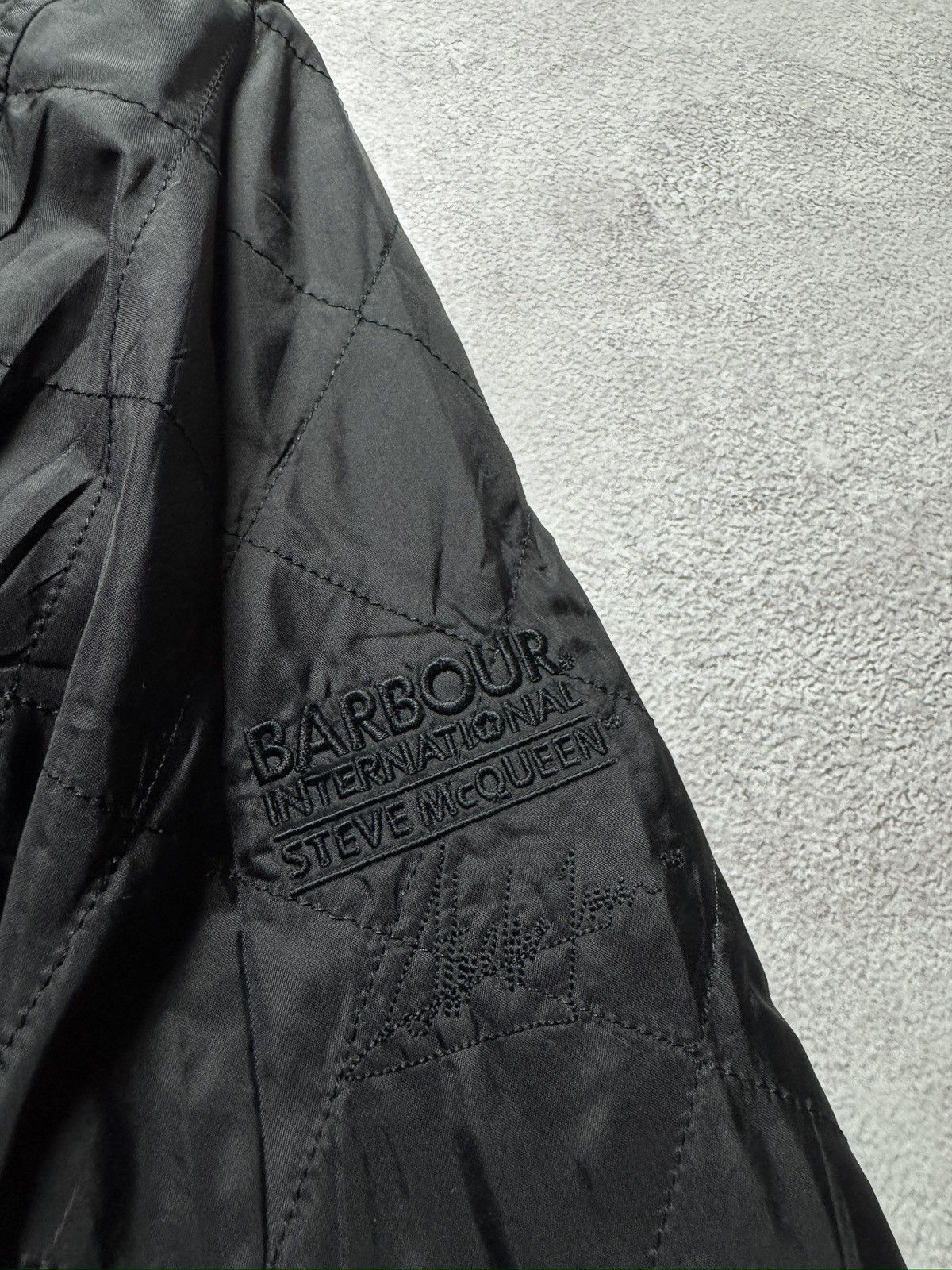 Barbour Vintage Steve McQueen-Inspired Black Quilted Bomber Jacket Size US L / EU 52-54 / 3 - 10 Thumbnail