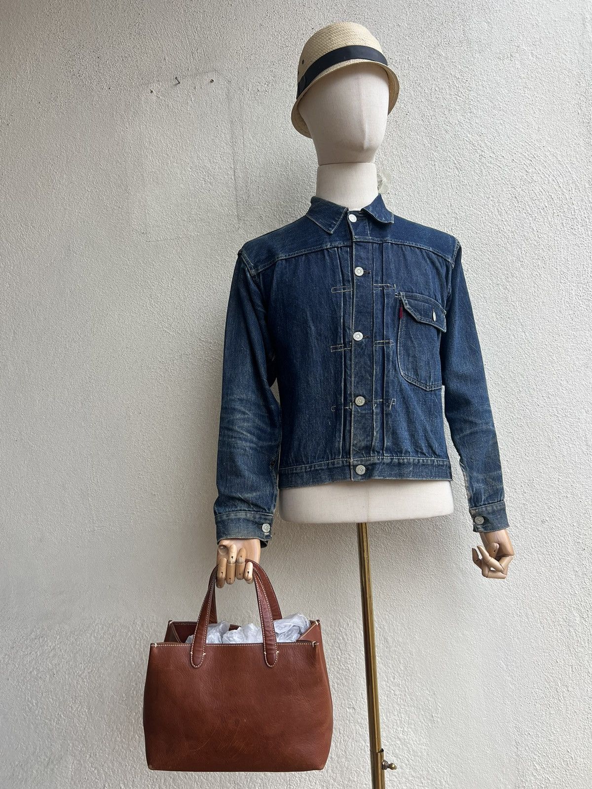 Leather Vintage Tsuchiya Kaban Patina Leather Mini Bag Size ONE SIZE - 2 Thumbnail