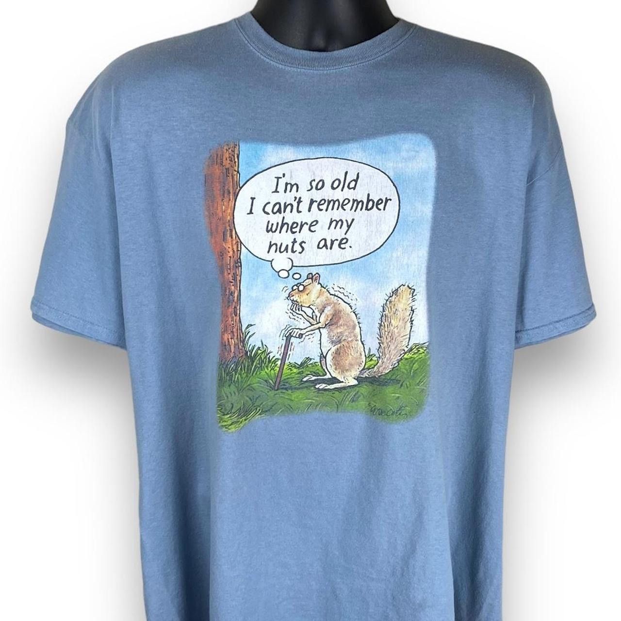 Vintage Vintage Y2K Squirrel Nuts Comedy Funny Gag Parody Tshirt Size US XL / EU 56 / 4 - 1 Thumbnail