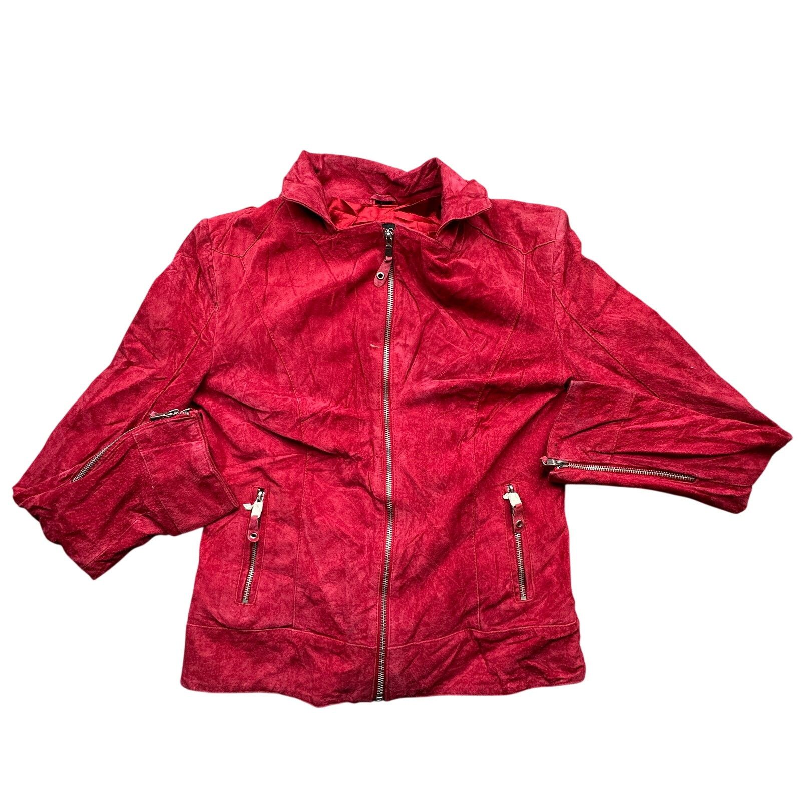 Other Pamela McCoy Suede Leather Motorcycle Jacket Womens Small Size S / US 4 / IT 40 - 1 Thumbnail