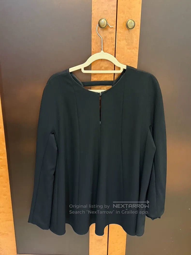 Hermes Hermes Black Silk Long Sleeve Top Size XS / US 0-2 / IT 36-38 - 2 Thumbnail