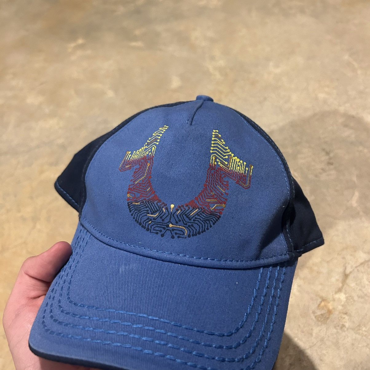 True Religion True Religion Horseshoe Logo Trucker Snapback Hat Size ONE SIZE - 2 Thumbnail
