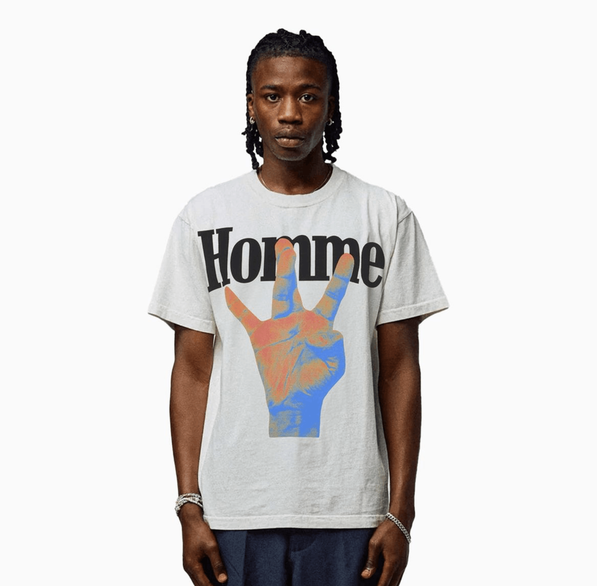 Homme + Femme La Men's Twisted Fingers T Shirt With Infrared Size US L / EU 52-54 / 3 - 5 Thumbnail