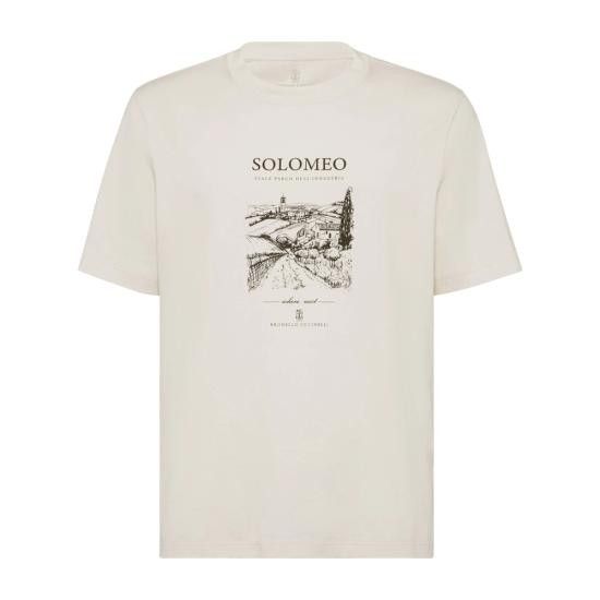 Brunello Cucinelli BRUNELLO CUCINELLI Men T-Shirts M0B138454 C2832 WHITE Size US S / EU 44-46 / 1 - 1 Thumbnail