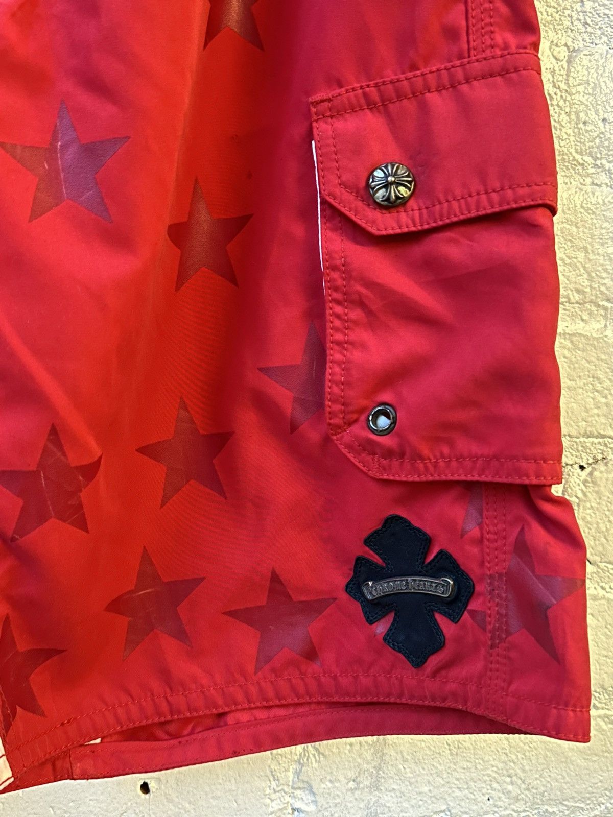 Chrome Hearts CHROME HEARTS RED PATCH BOXING SHORTS Size US 31 - 4 Thumbnail