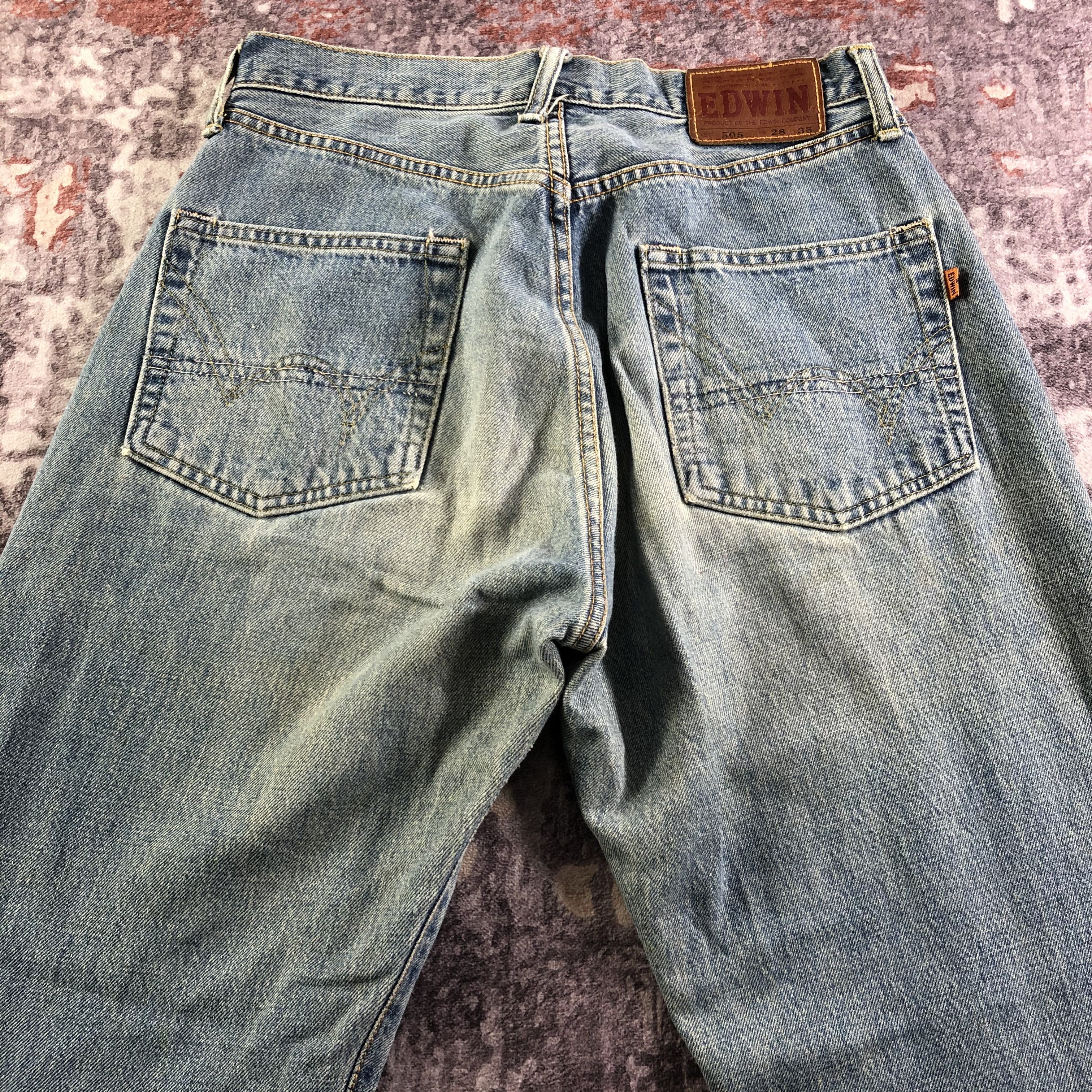 Edwin Vintage 90s Light Wash Edwin 505 Selvedge Jeans-JM3599 Size US 30 / EU 46 - 5 Thumbnail