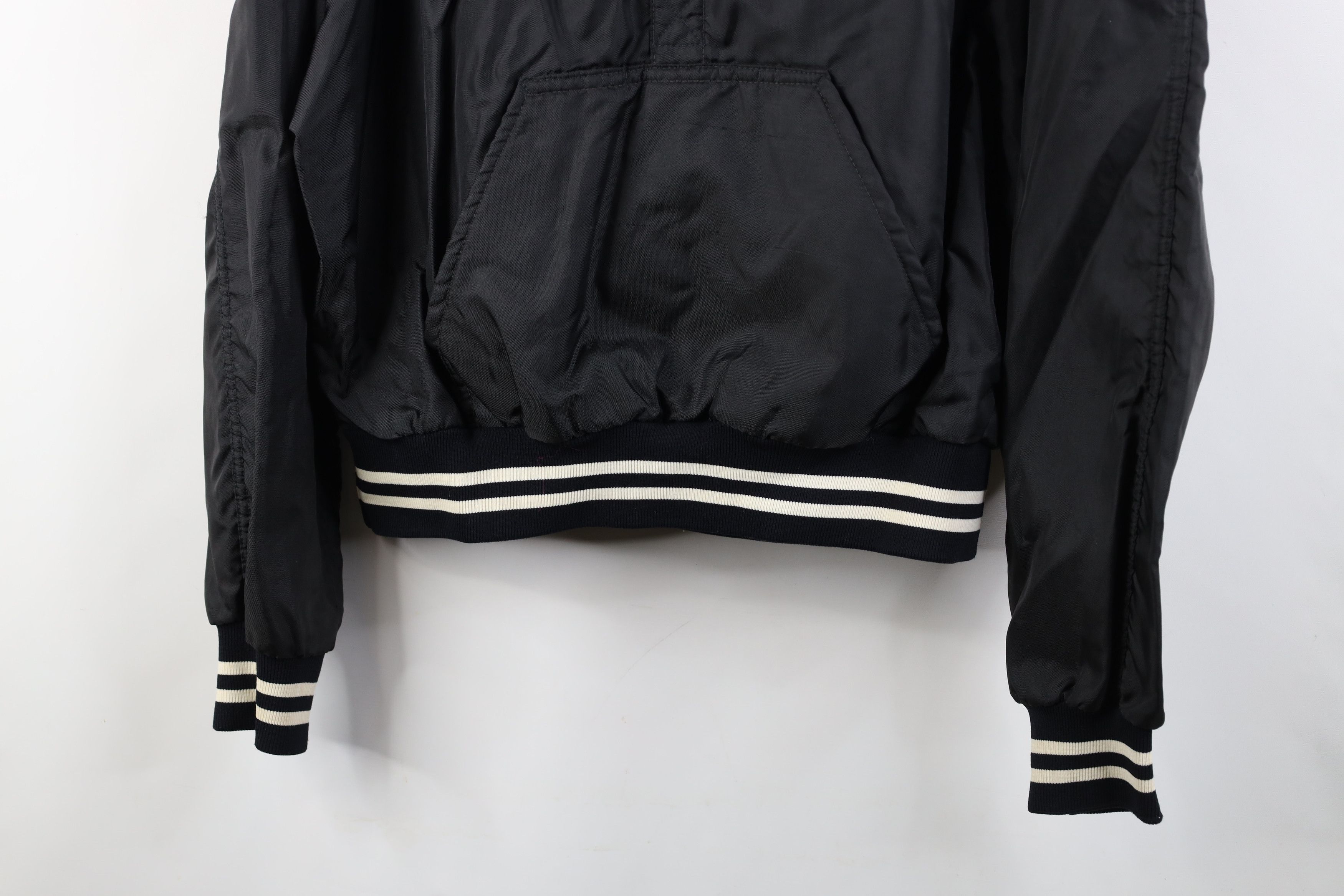 Vintage Vintage 80s 90s Streetwear Striped Pullover Satin Jacket USA Size US L / EU 52-54 / 3 - 3 Thumbnail