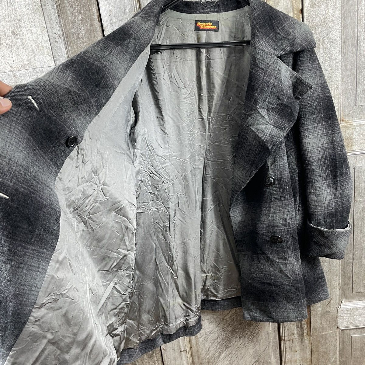 Hysteric Glamour × Japanese Brand × Vintage Vintage Hysteric Glamour Long Trench Coat Wool Jacket Size US XS / EU 42 / 0 - 5 Thumbnail