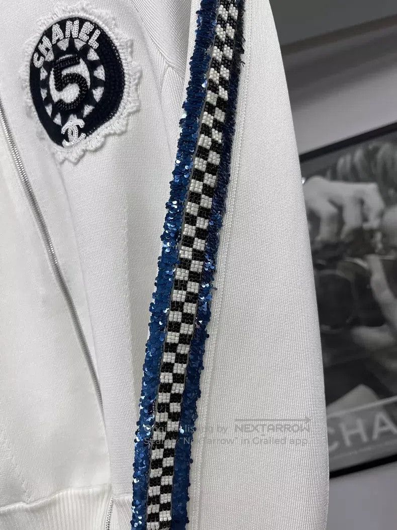 Chanel Chanel 23C Heavy Industry Nail Bead Badge Baseball Jacket Size XS / US 0-2 / IT 36-38 - 3 Thumbnail