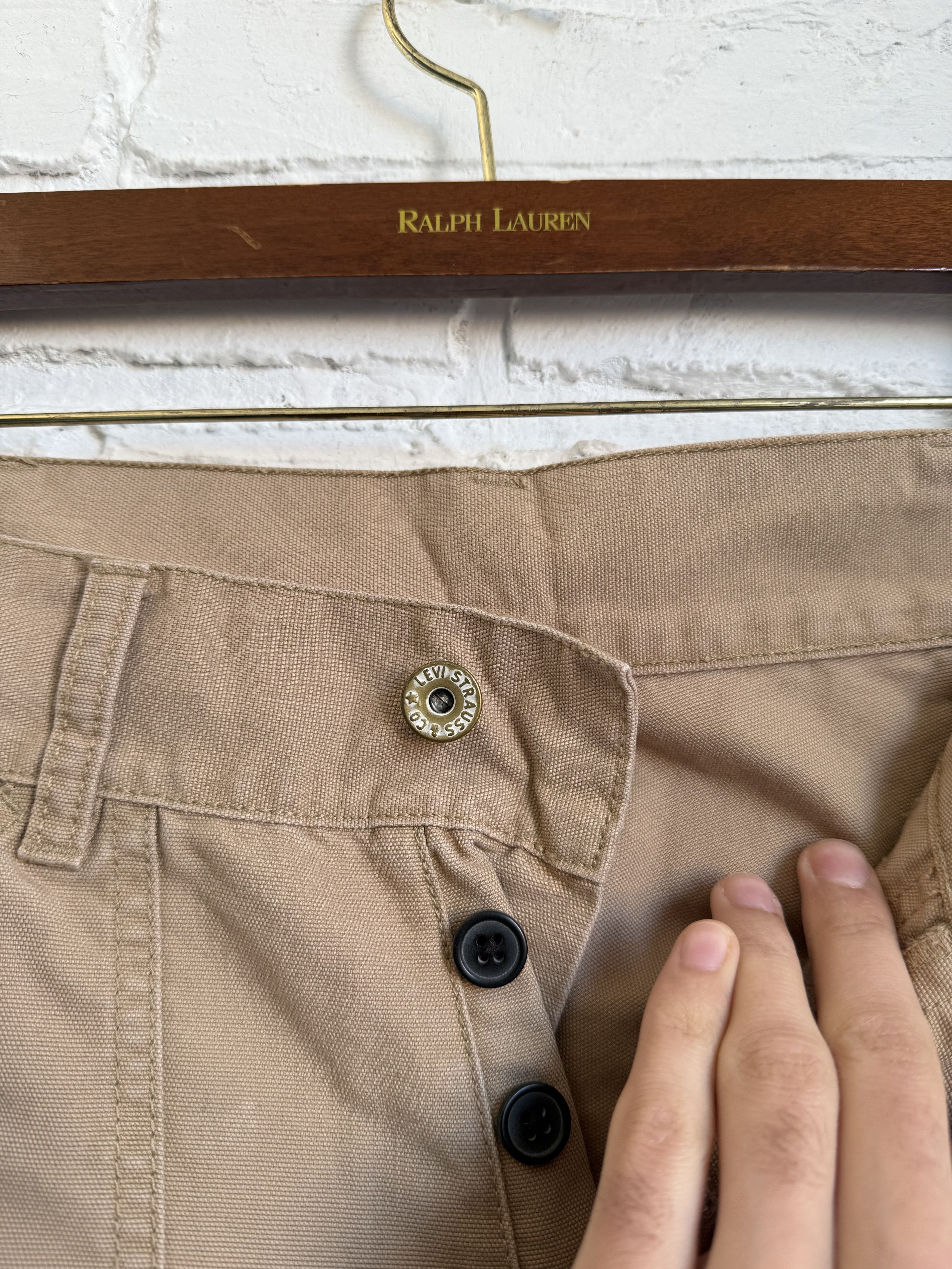 Japanese Brand × Levi's × Levi's Vintage Clothing Vintage Levi’s 591 carpenter cargo work pants Size US 32 / EU 48 - 4 Thumbnail