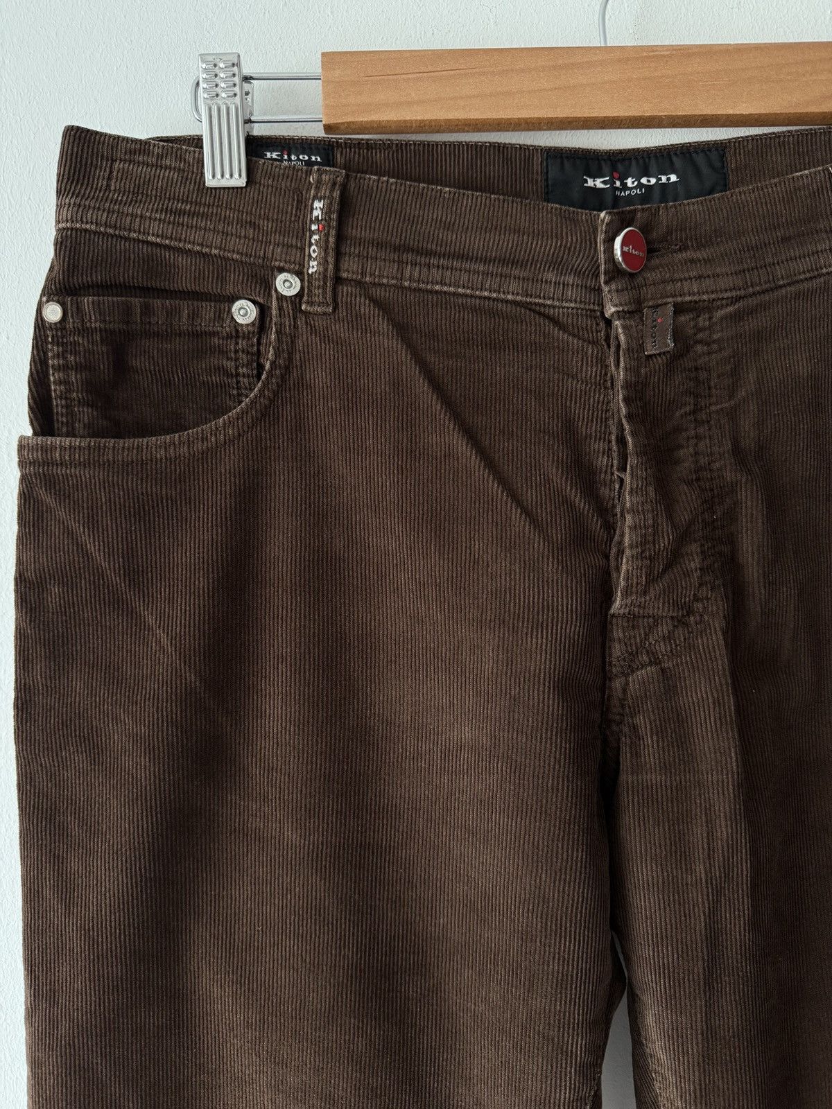 Kiton 🔥🔥 Kiton Brown Corduroy Pants Size US 35 - 3 Thumbnail