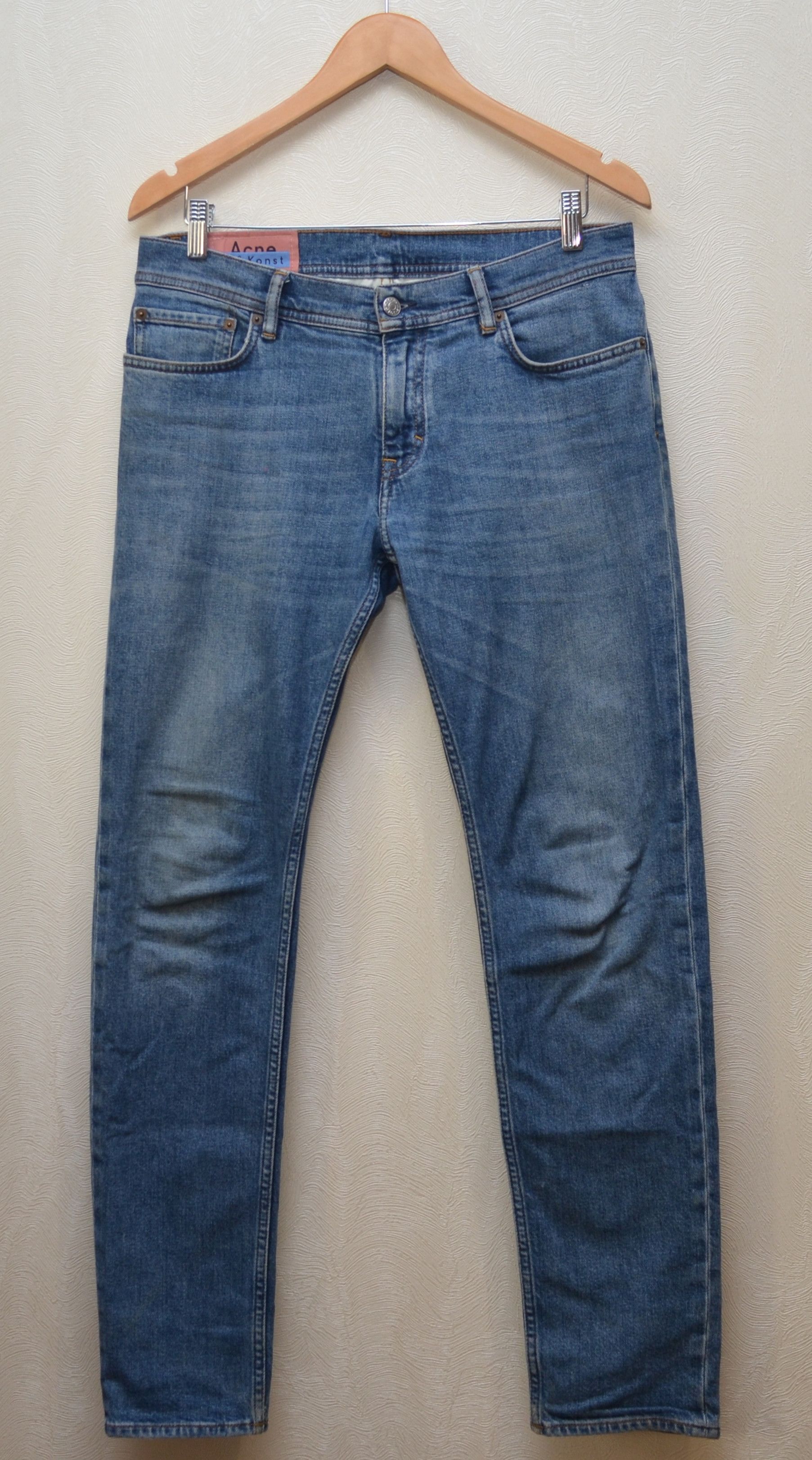 Acne Studios Bla Konst North Mid Blue Denim Jeans Sz W30 L30