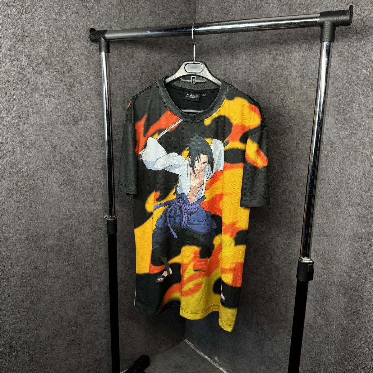 Japanese Brand Naruto Sasuke t-shirt overprint big logo Size US L / EU 52-54 / 3 - 1 Thumbnail