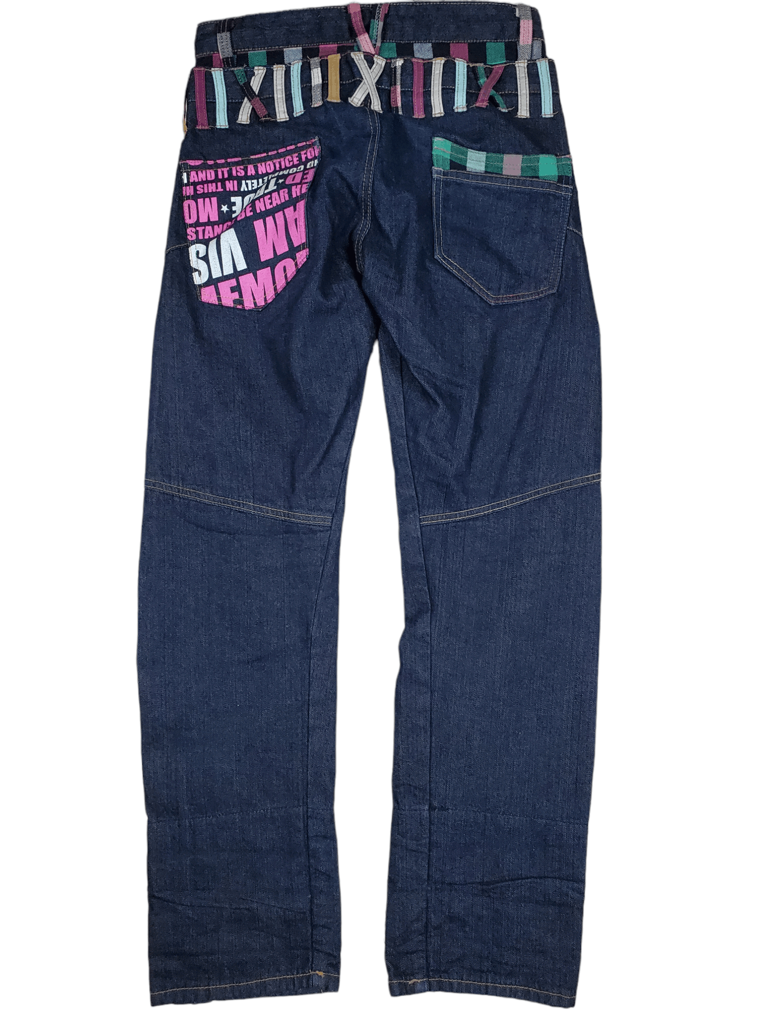 Japanese Brand × Vintage 🔥Vintage Denim Double Waist Punky Style 🔥 Size US 31 - 2 Thumbnail