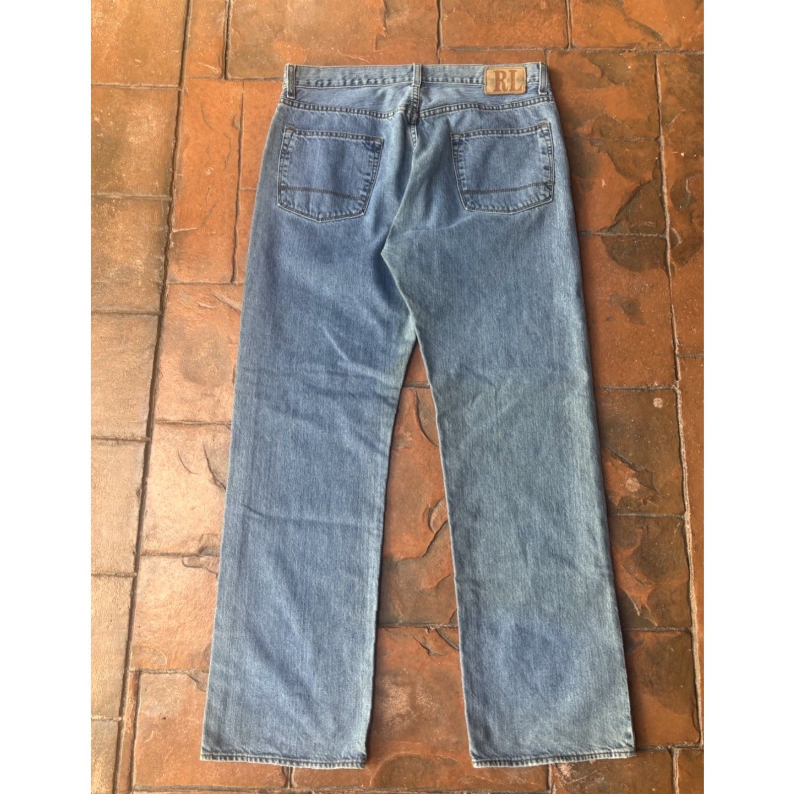 Polo Ralph Lauren VINTAGE Polo Ralph Lauren Jeans Mens 34x32 Blue Relaxed Straight denim 5-Pocket USA Classic 90s Mens Size US S / EU 44-46 / 1 - 3 Thumbnail