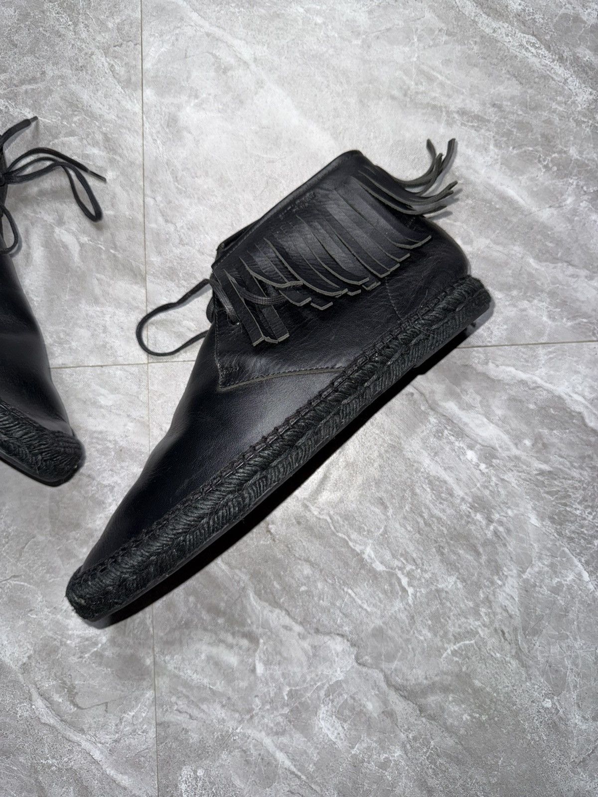Saint Laurent Paris Saint Laurent Fringe Mid Leather Espadrilles Size US 9 / EU 42 - 2 Thumbnail