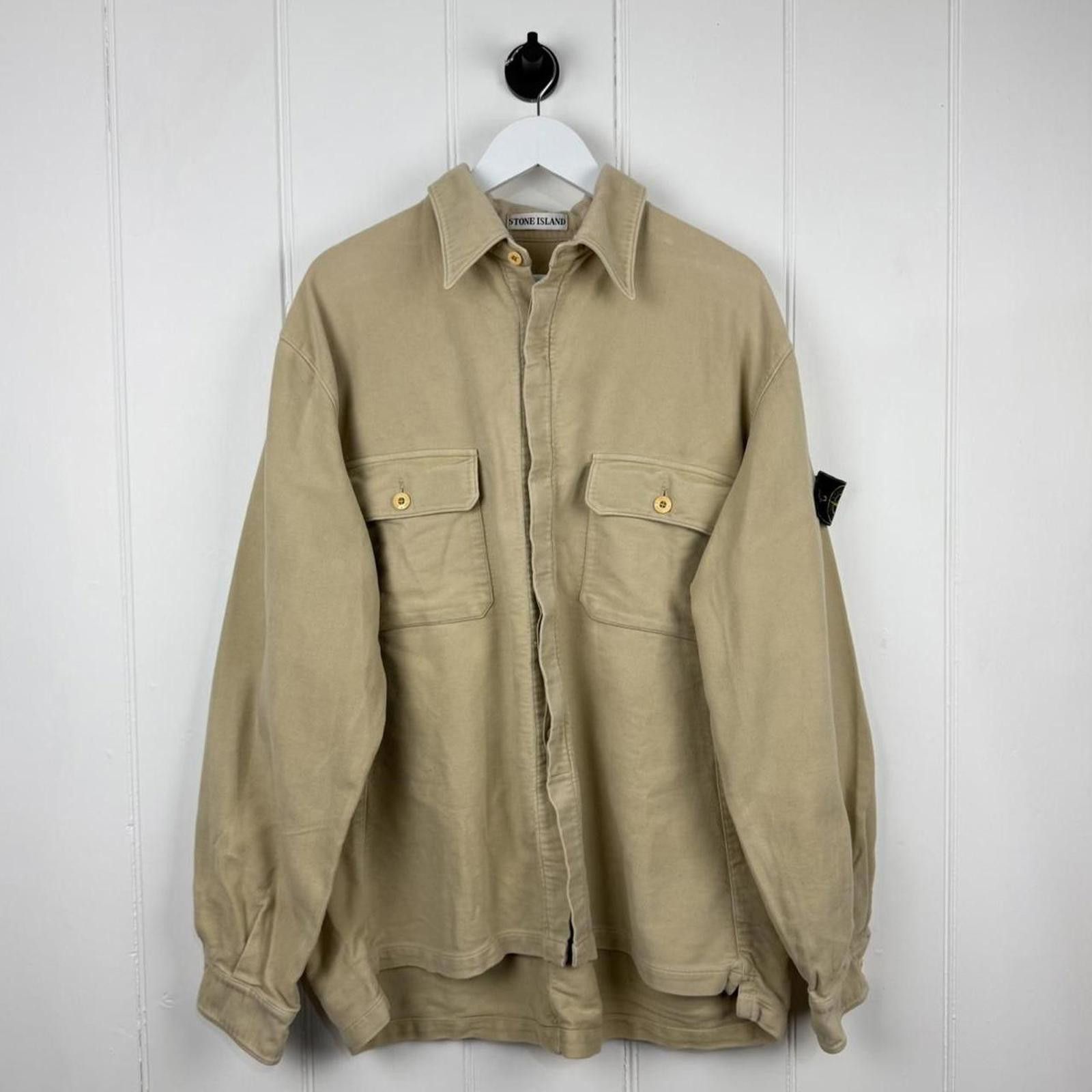 Stone Island 1999 Stone Island Moleskin Over Shirt Size US XXL / EU 58 / 5 - 1 Thumbnail