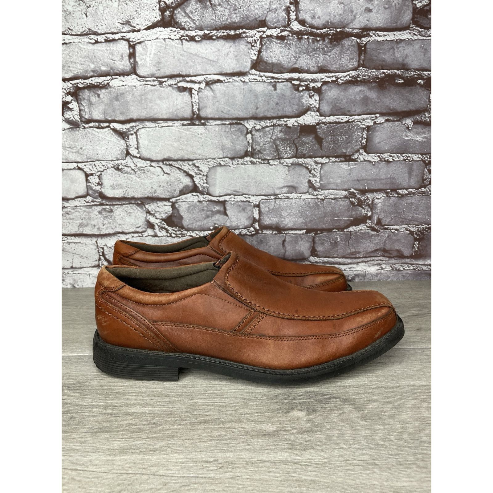 Rockport Rockport Trustech Brown Leather Slip On Casual Bicycle Toe L Size US 10.5 / EU 43-44 - 13 Thumbnail