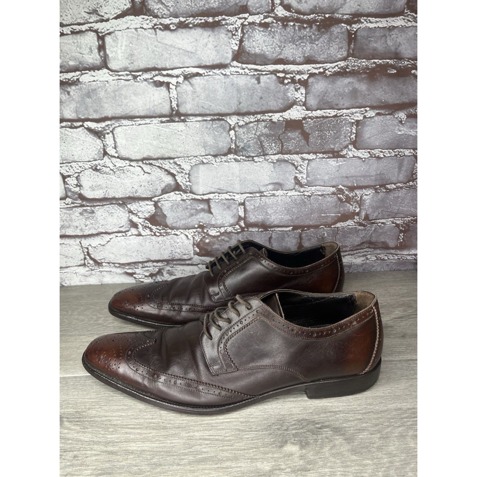 Dolce & Gabbana Dolce & Gabbana Brown Leather Oxfords Lace Up Wingtip Shoes Size US 7.5 / EU 40-41 - 19 Thumbnail